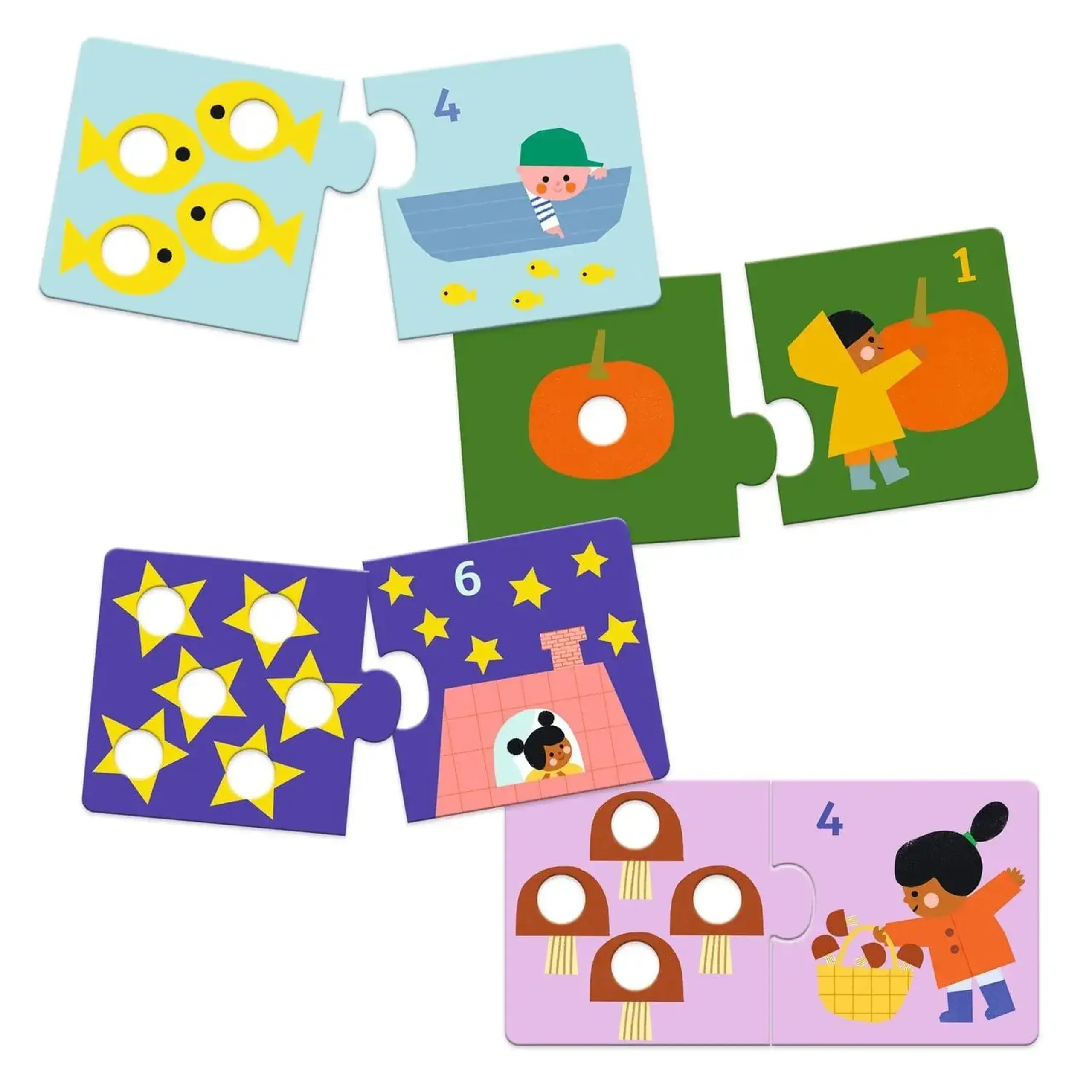 Puzzle duo Primele numere — Djeco