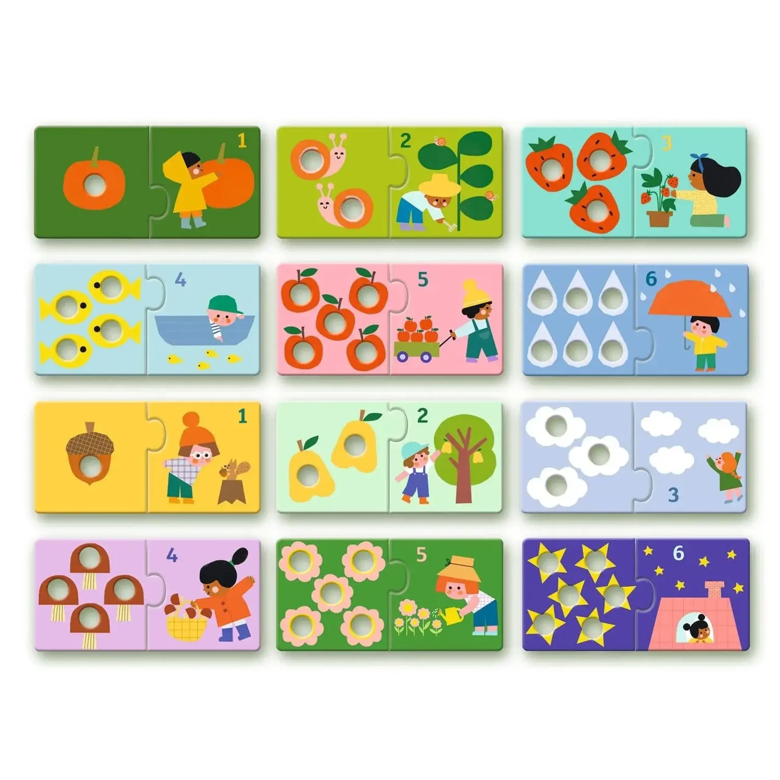 Puzzle duo Primele numere — Djeco