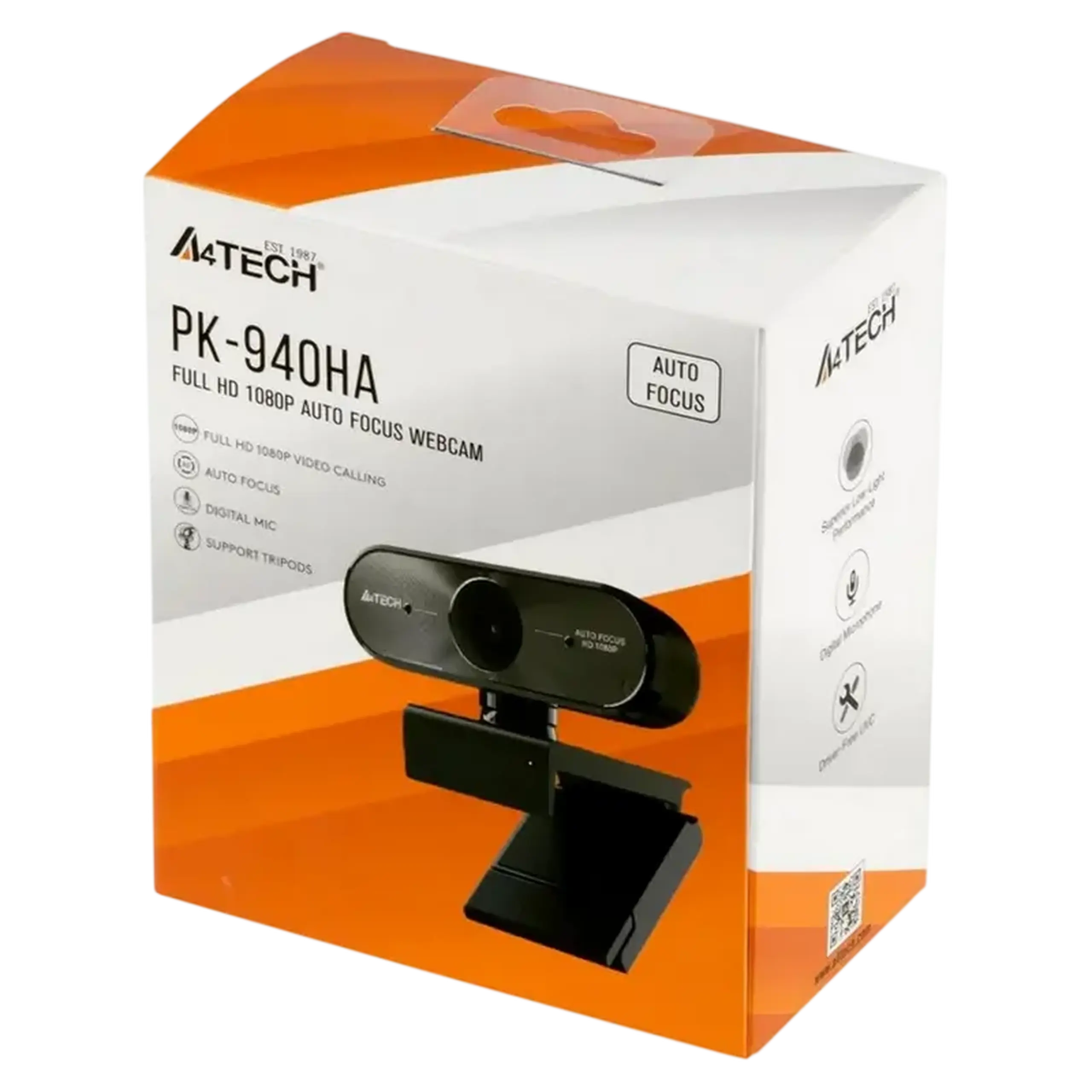 Cameră Web A4Tech PK-940HA, Full-HD 1080P, Negru