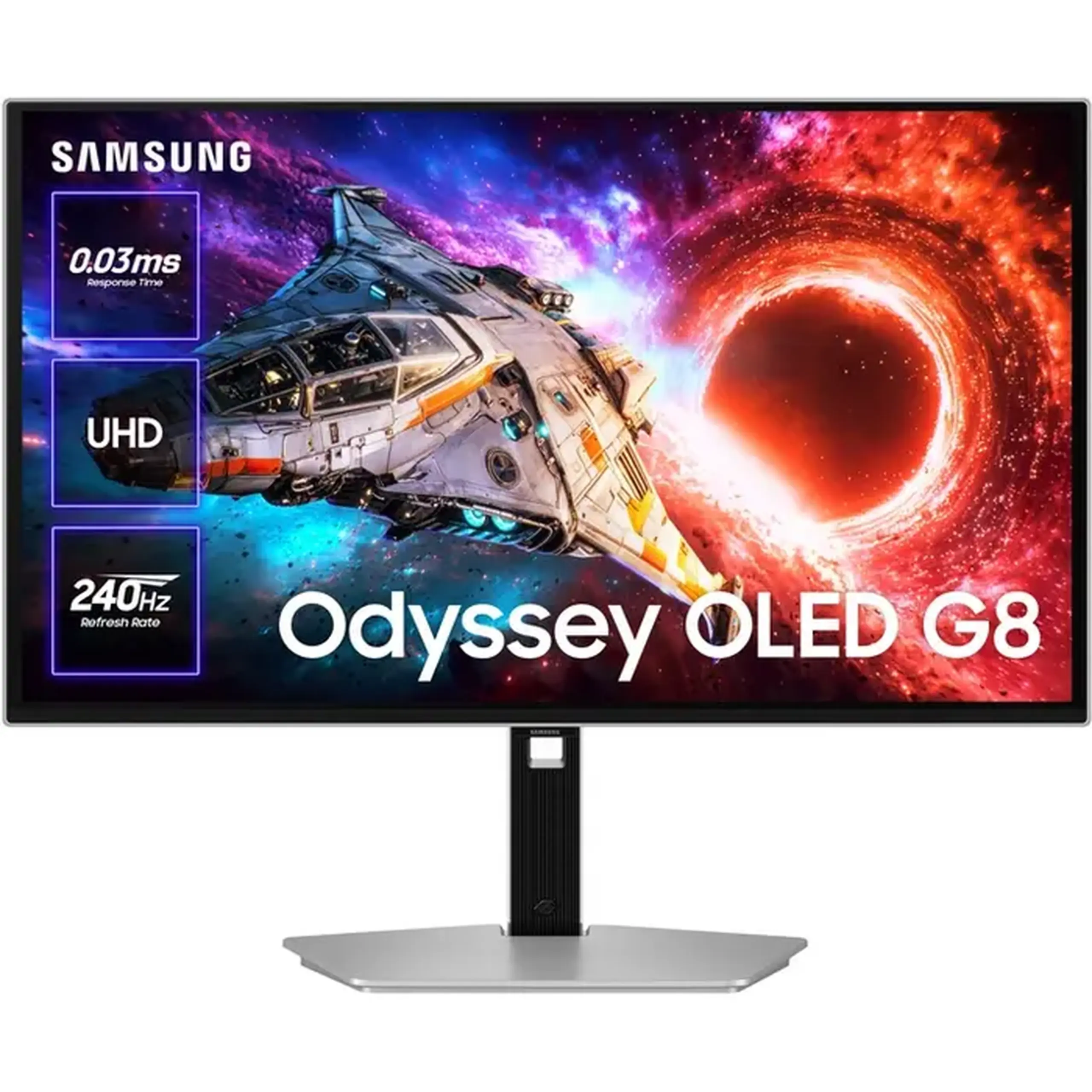 27" Monitor Gaming Samsung S27HG802, QLED 3840x2160 4K UHD, Argintiu