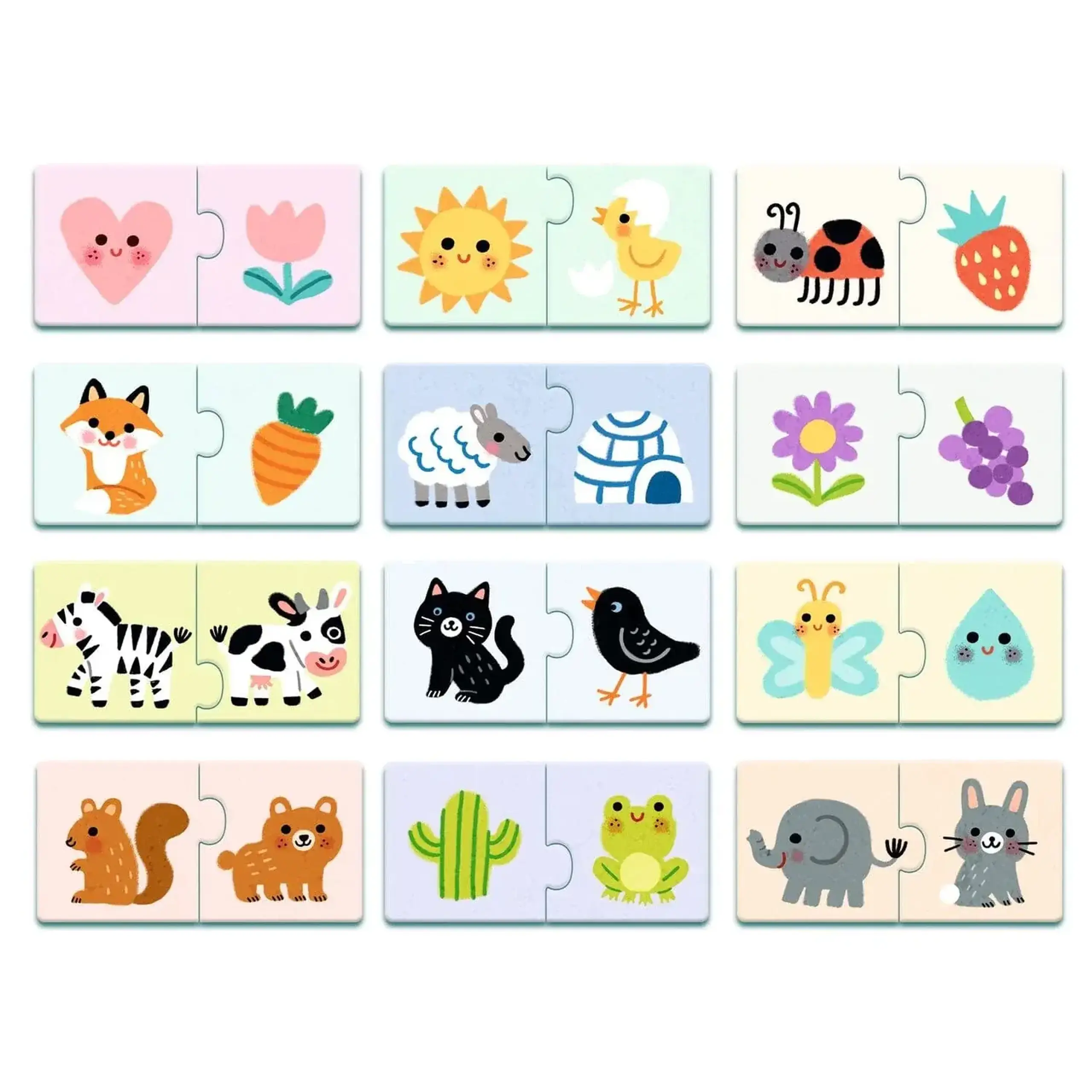 Puzzle duo Primele culori — Djeco