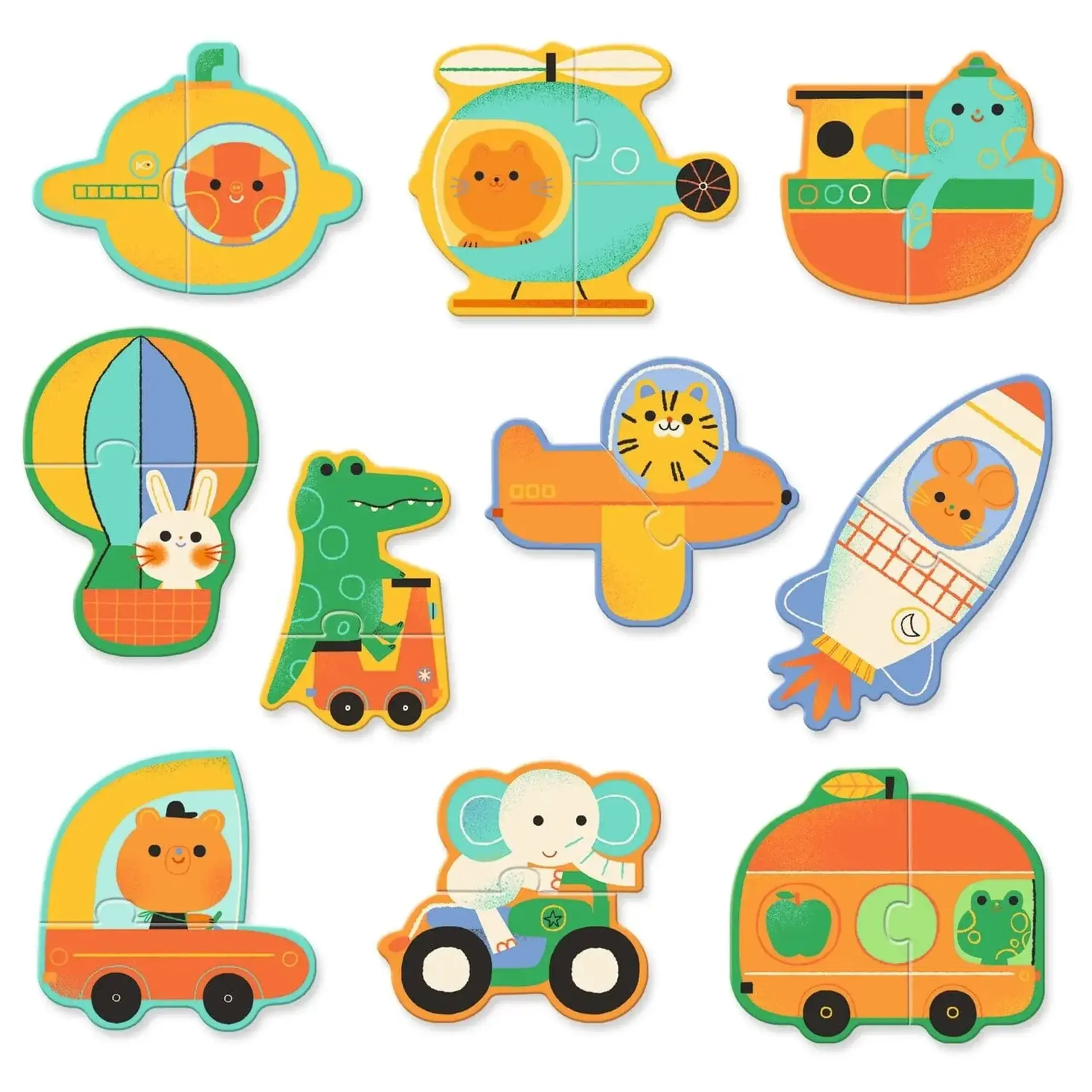 Puzzle duo Vehicule — Djeco