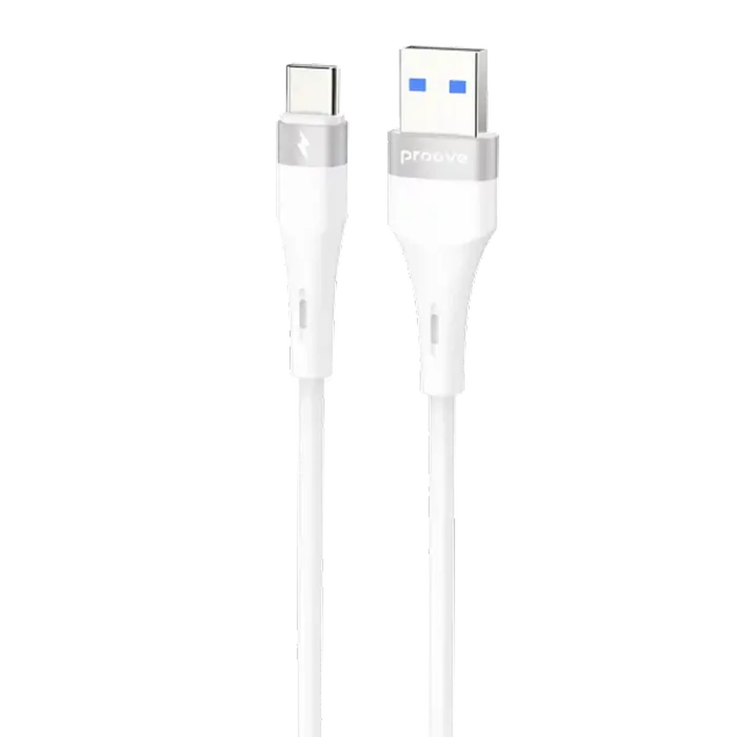 Cablu încărcare și sincronizare Proove Light Silicone Plus, USB Type-C/USB Type-C, 1m, Alb