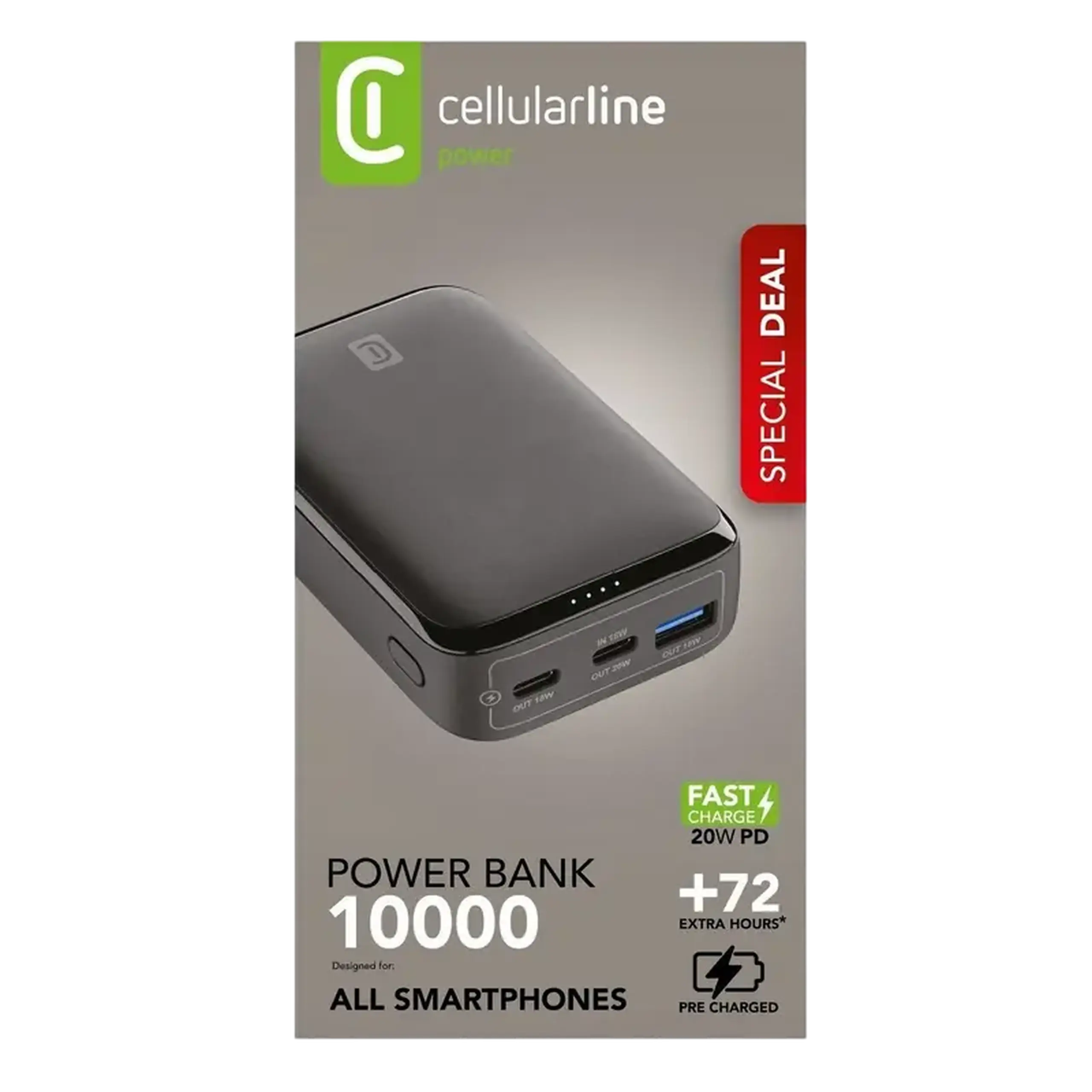 Acumulator extern Cellularline Essence Promo, 10000mAh, Albastru