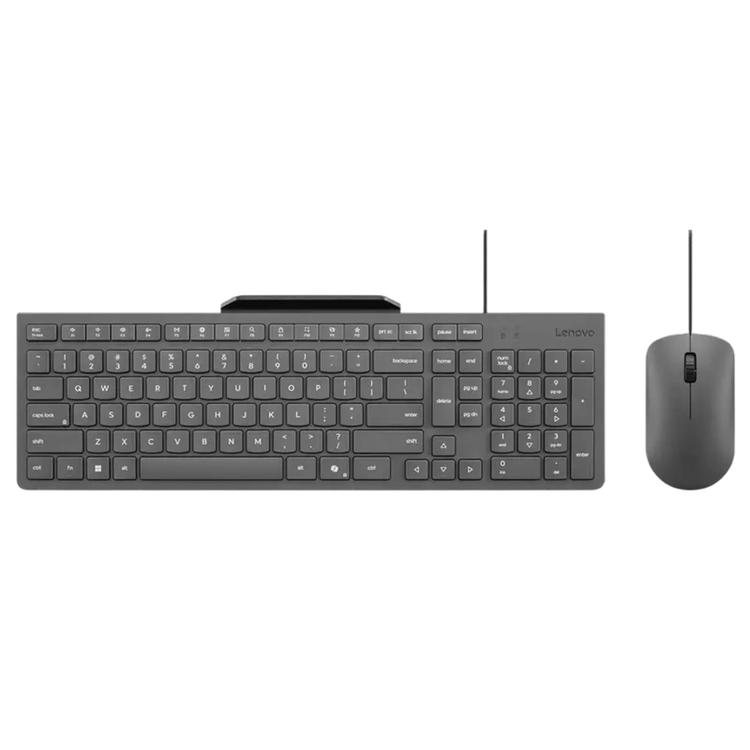 Set Tastatură + Mouse Lenovo 310, Cu fir, Luna Grey