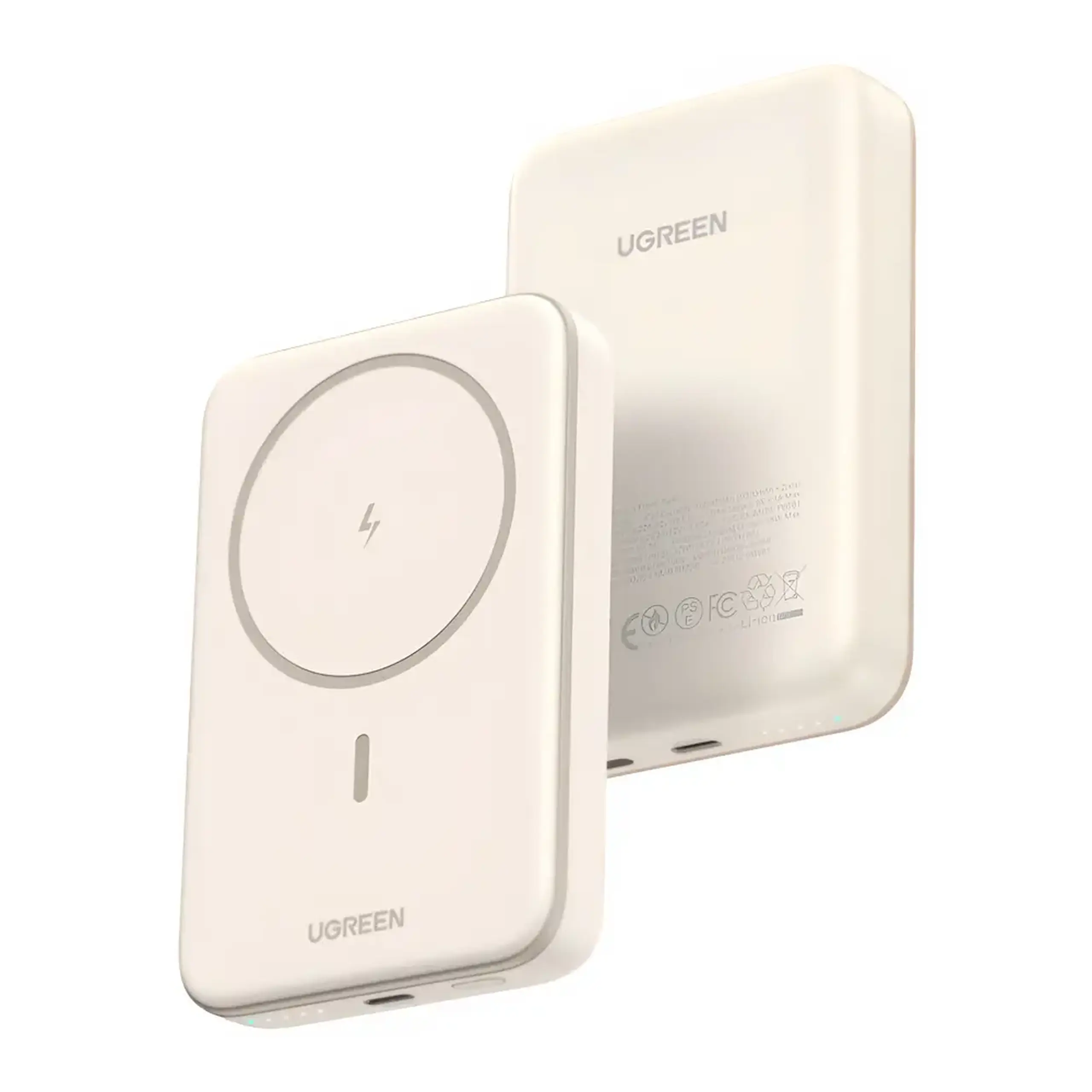 UGREEN Power Bank Mini Magnetic Wireless Qi 10000mAh, 20W, Beige