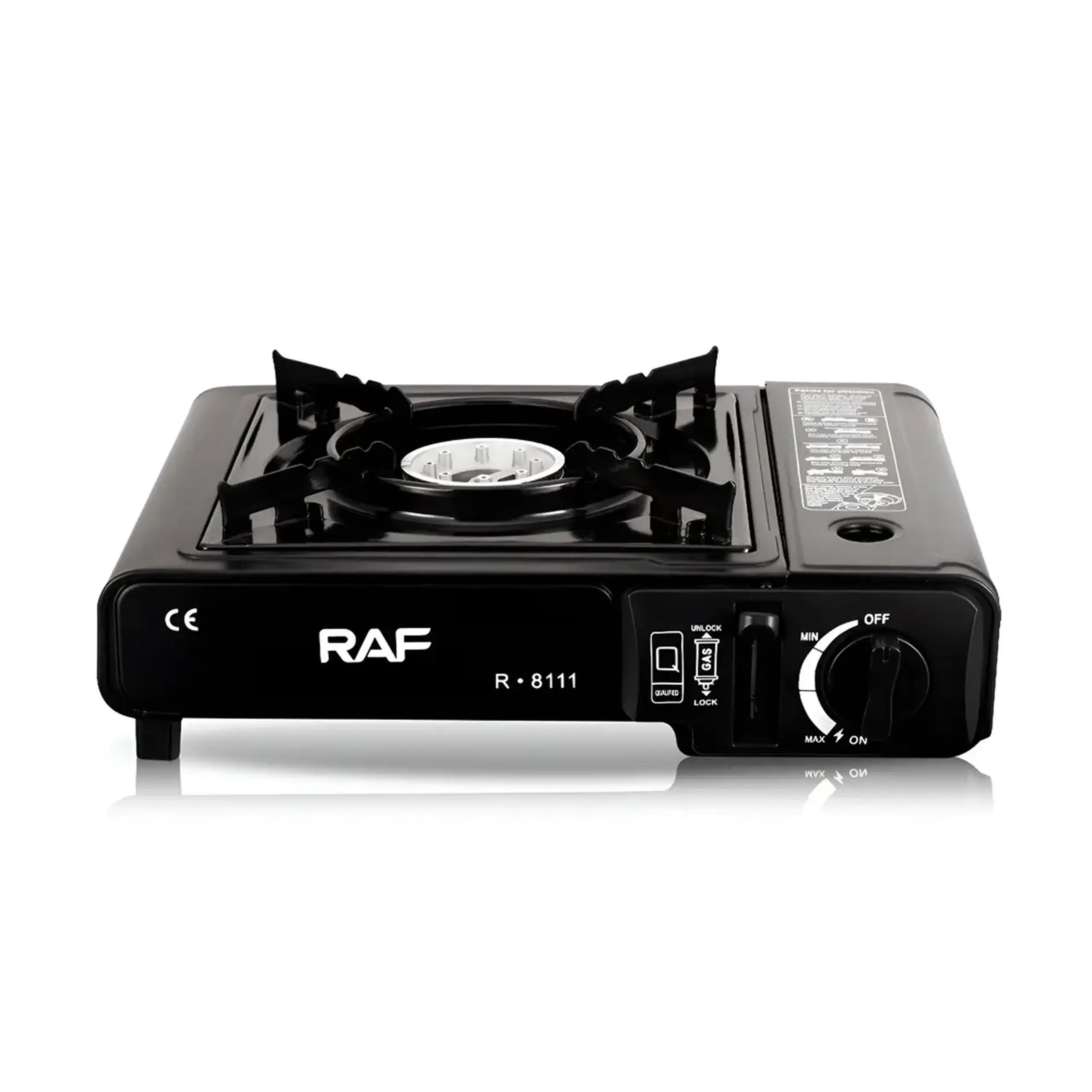 Raf Portable Gas Stove R.8111, Black