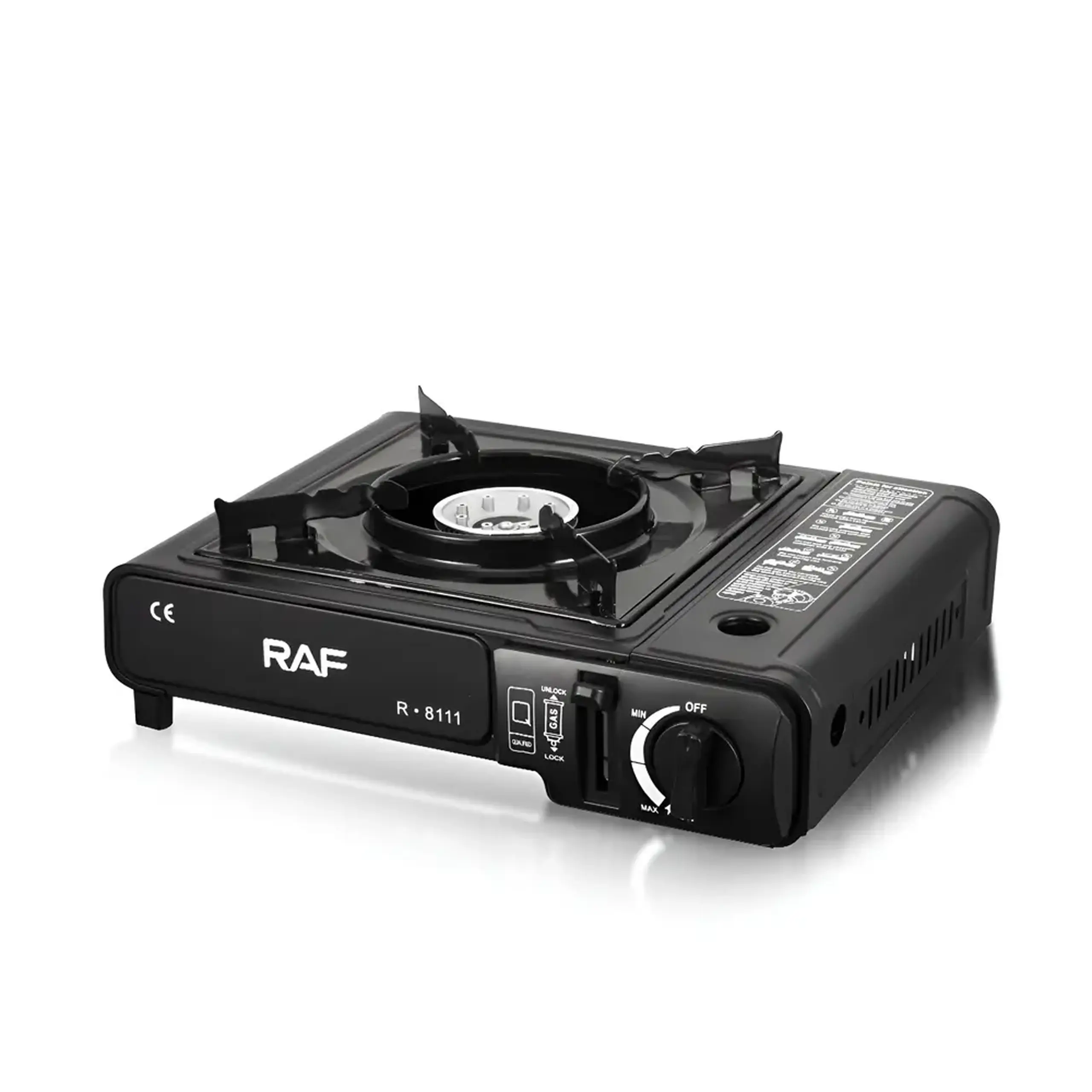 Raf Portable Gas Stove R.8111, Black