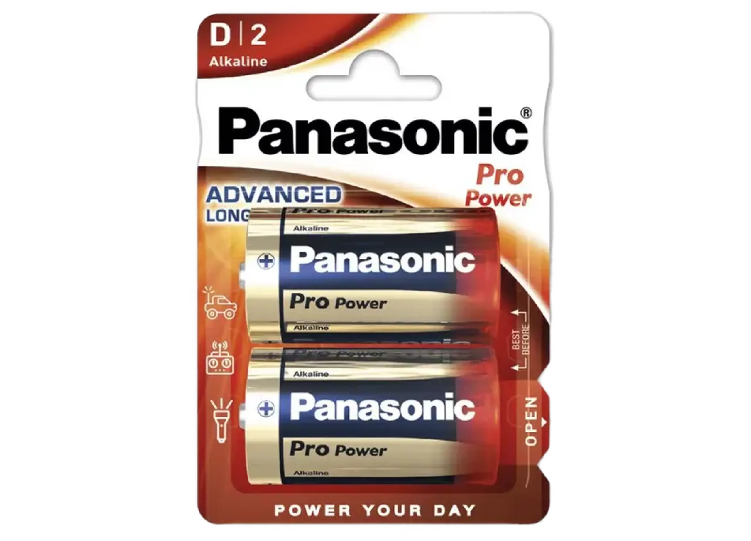 Panasonic „PRO Power” dimensiune D 1,5 V, alcalină, Blister*2, LR20XEG/2BP
