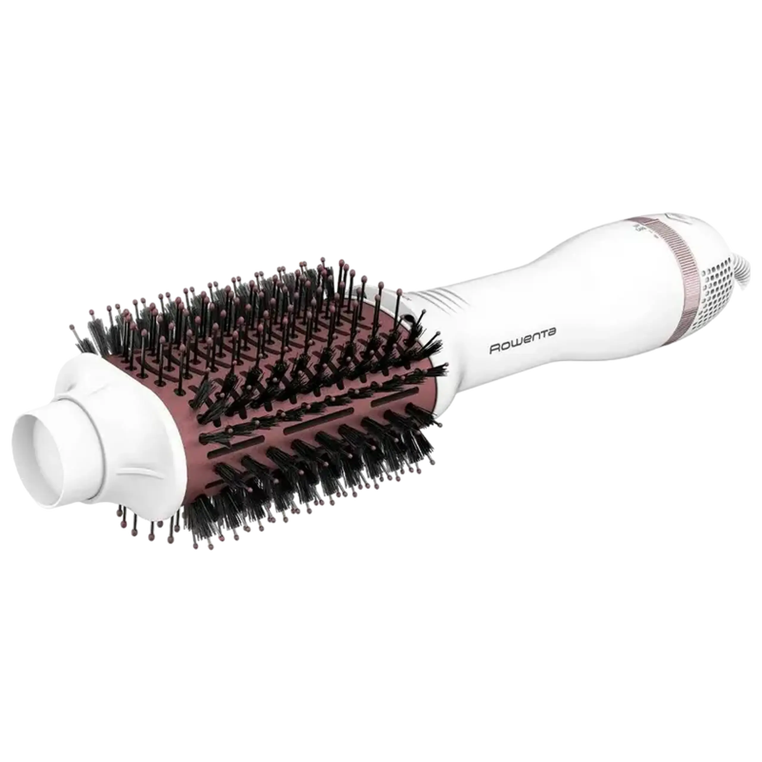 Uscător de păr-perie Rowenta Volumizer Oval Brush CF6135F0, 800 W, Alb