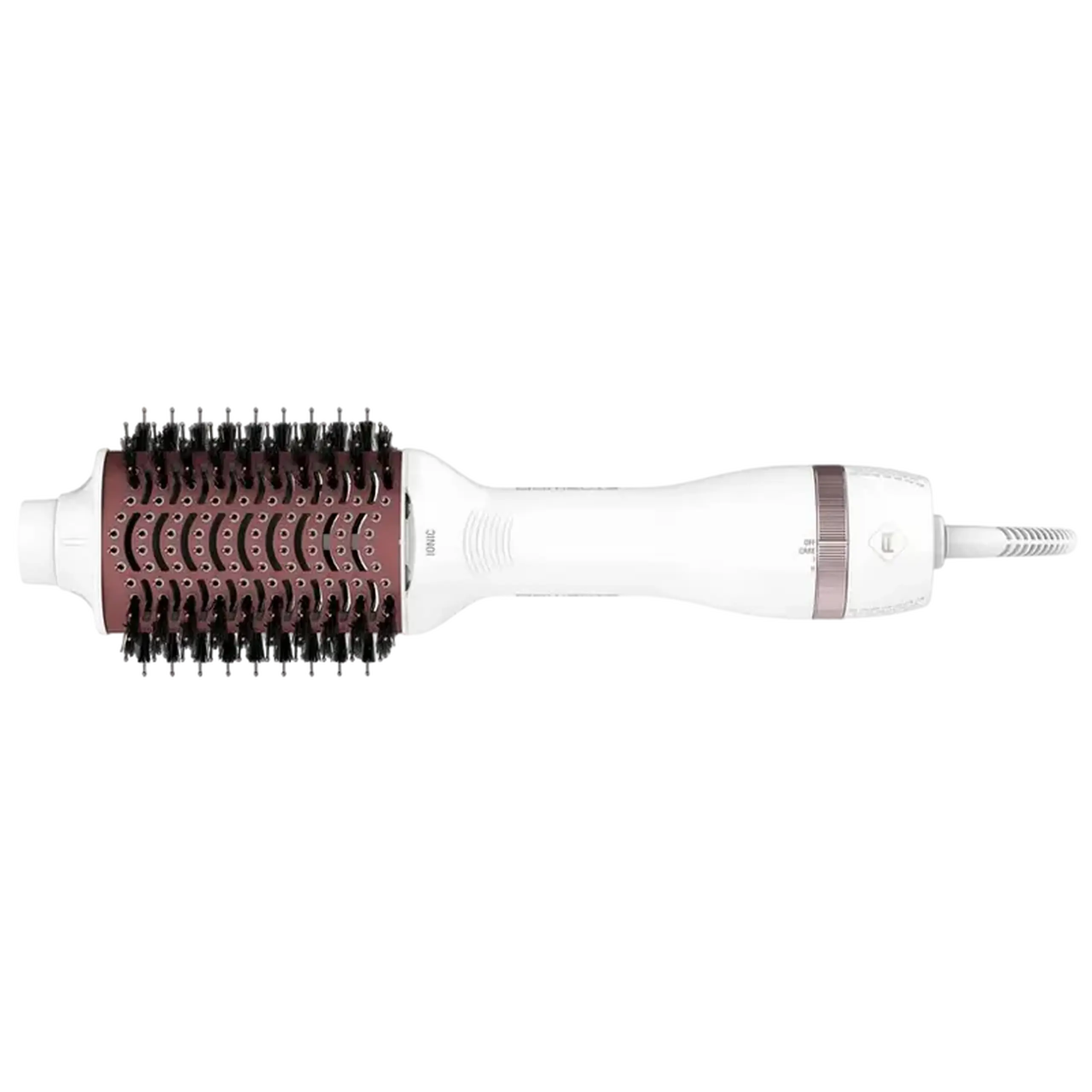 Uscător de păr-perie Rowenta Volumizer Oval Brush CF6135F0, 800 W, Alb