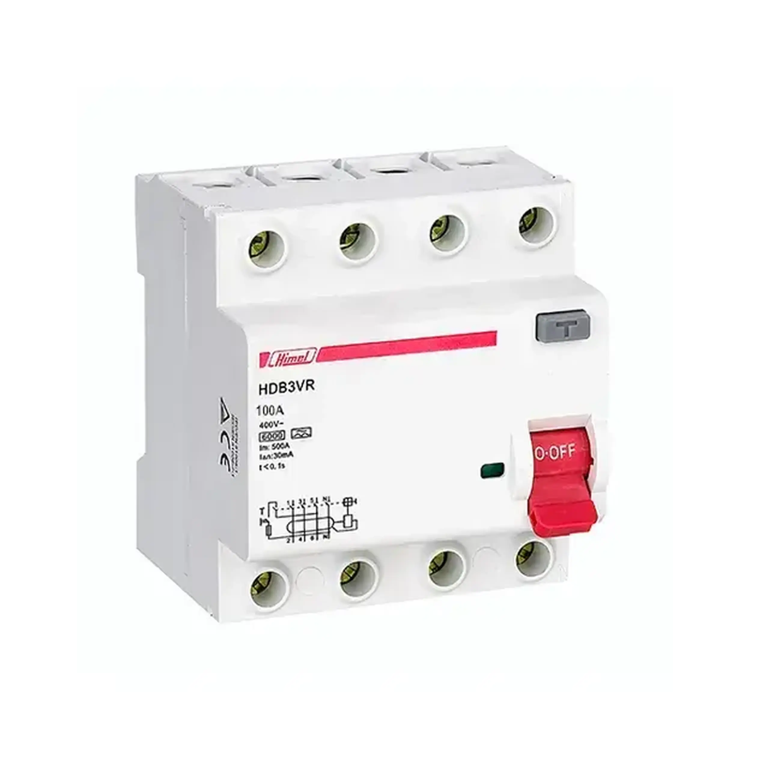 Întreruptor diferențial HDB3VR 30 mA 16 A 4P 400 V Himel - 100 A (A) 300 mA