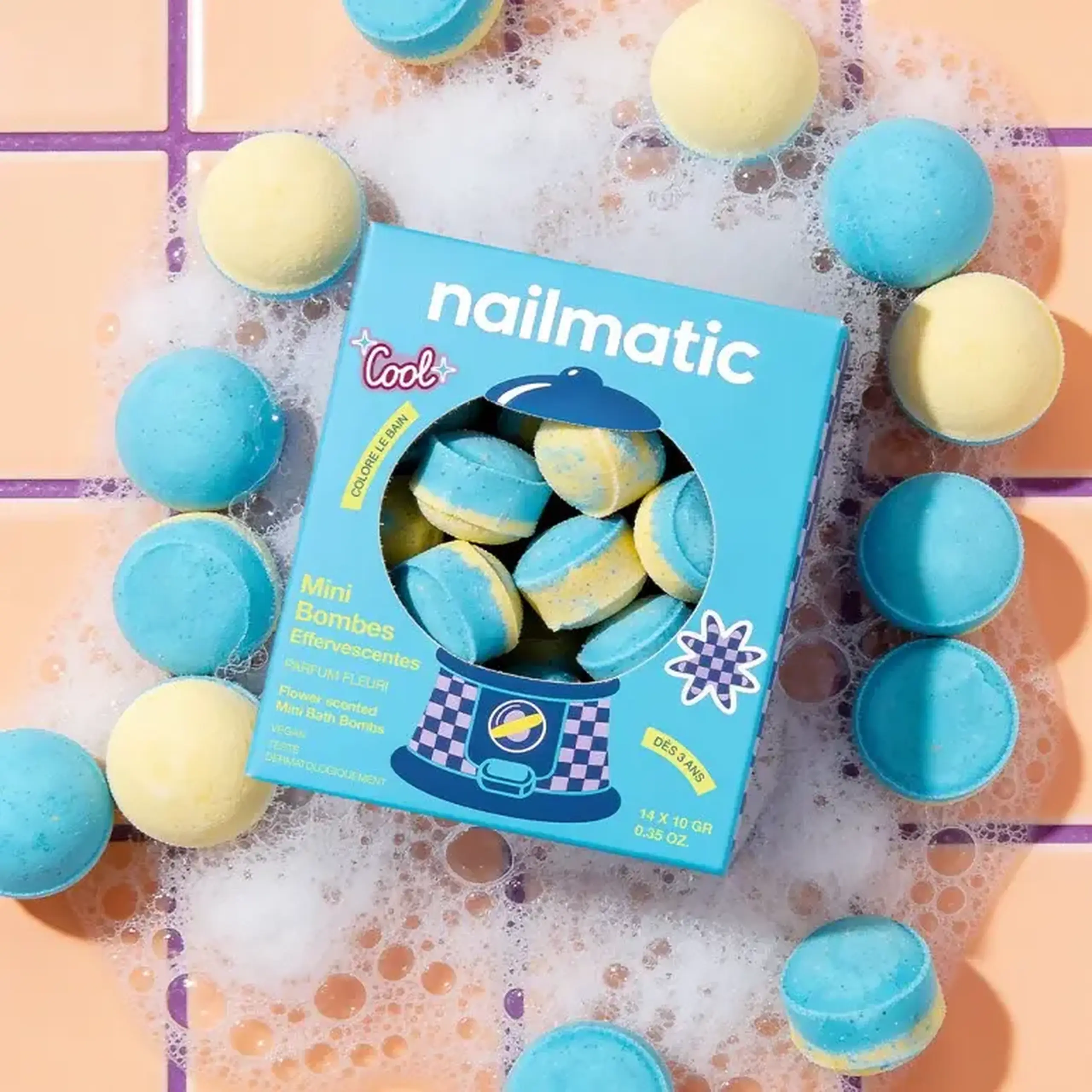 14 mini-bile efervescente Flower Power — Nailmatic Kids
