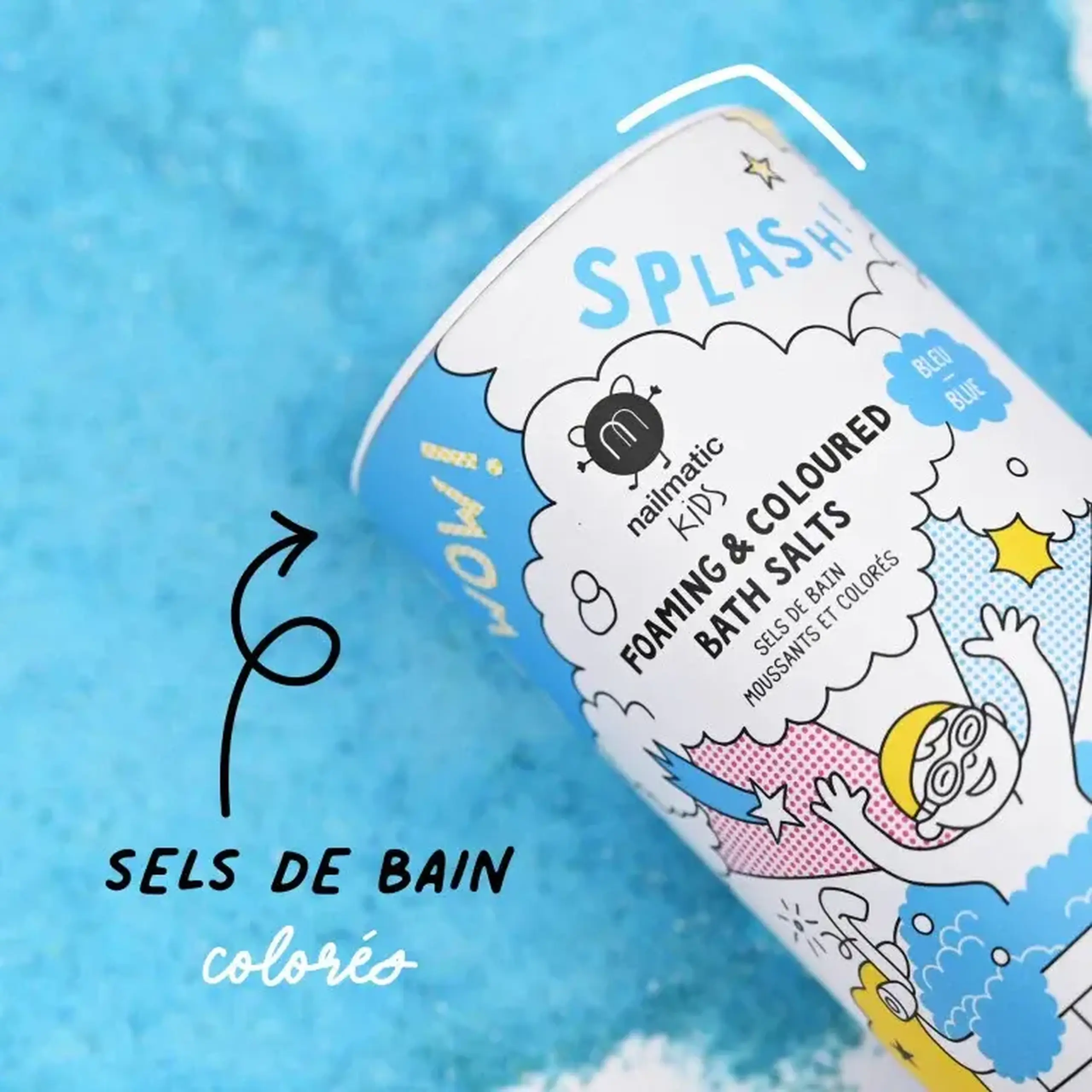 Săruri spumante de baie albastre — Nailmatic Kids