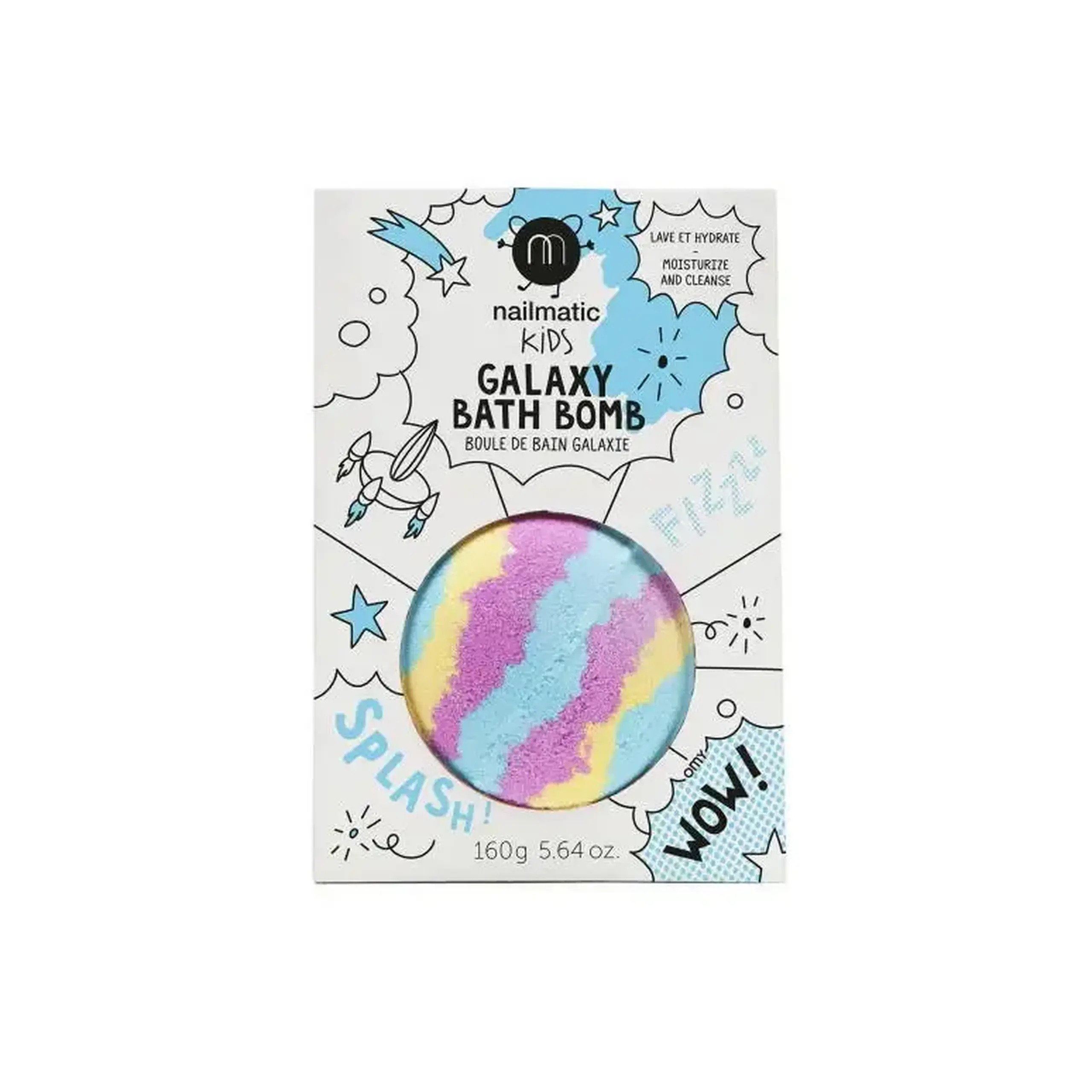 Bilă efervescentă de baie Galaxy, multicoloră — Nailmatic Kids
