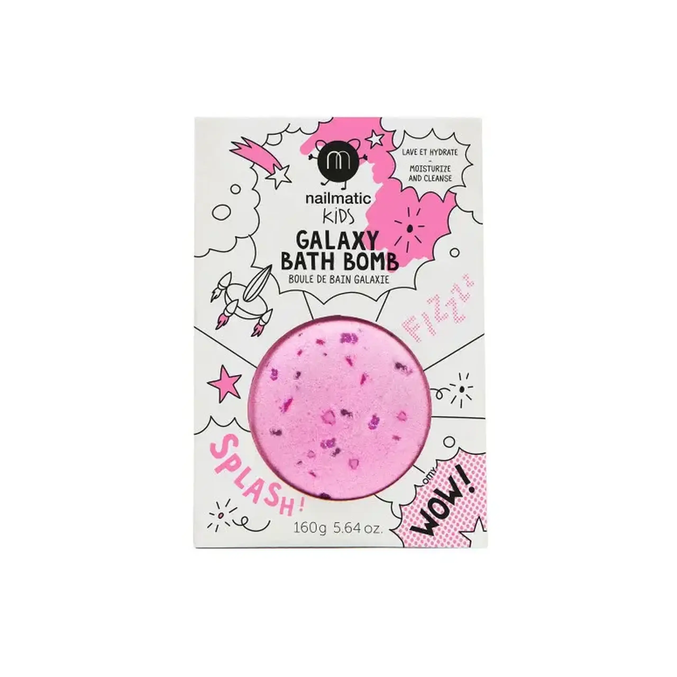 Bilă efervescentă de baie Cosmic, roz — Nailmatic Kids
