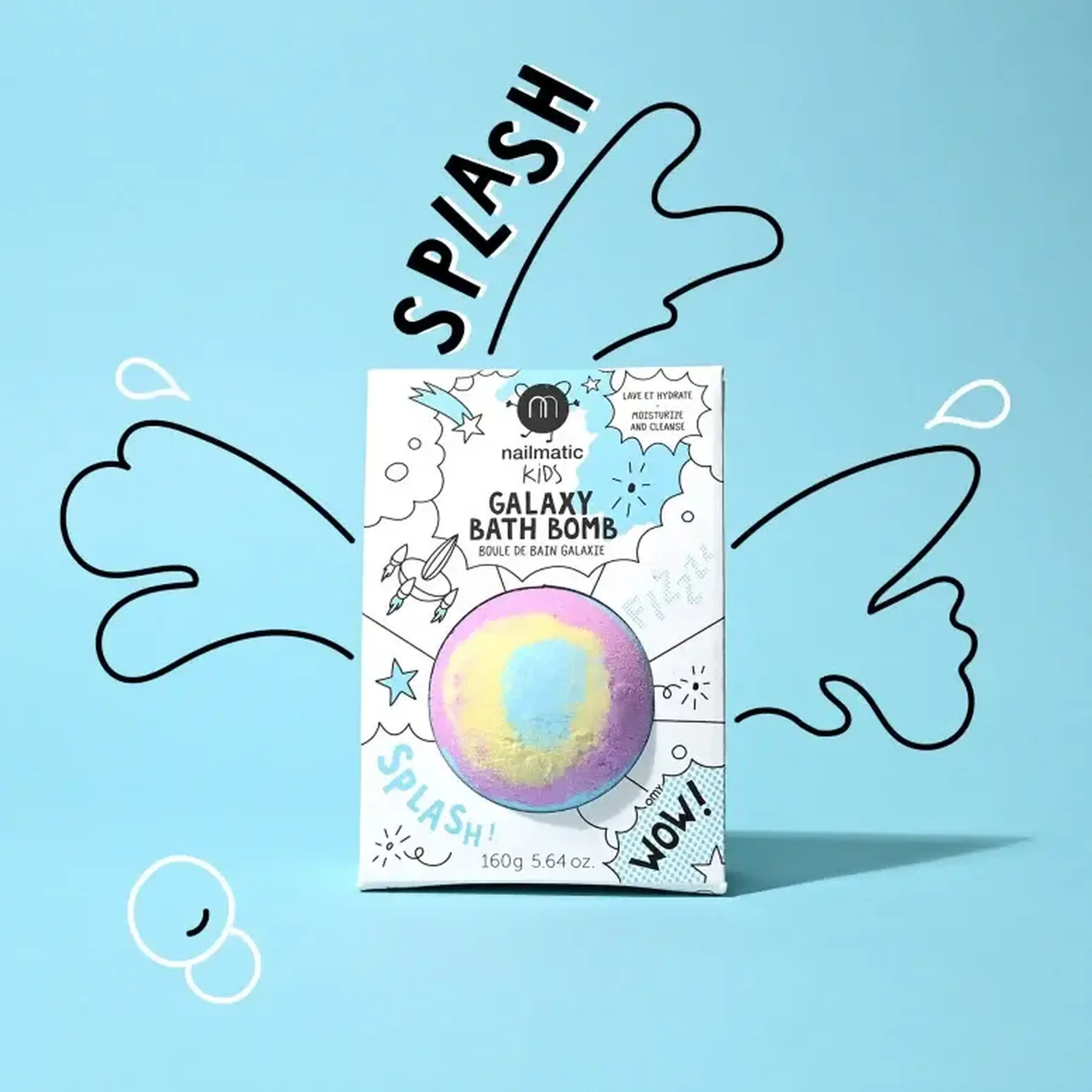 Bilă efervescentă de baie Galaxy, multicoloră — Nailmatic Kids