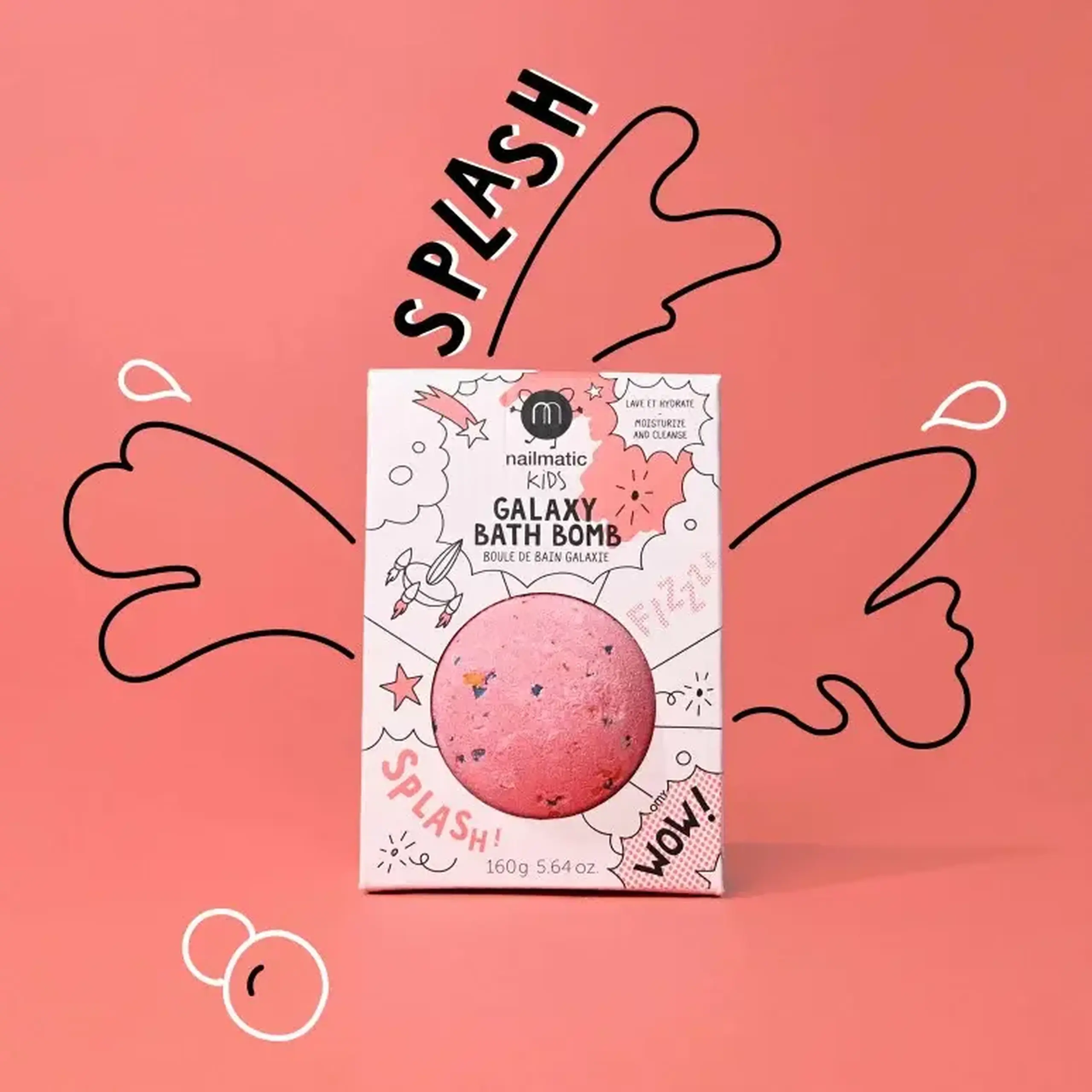 Bilă efervescentă de baie Red Planet — Nailmatic Kids