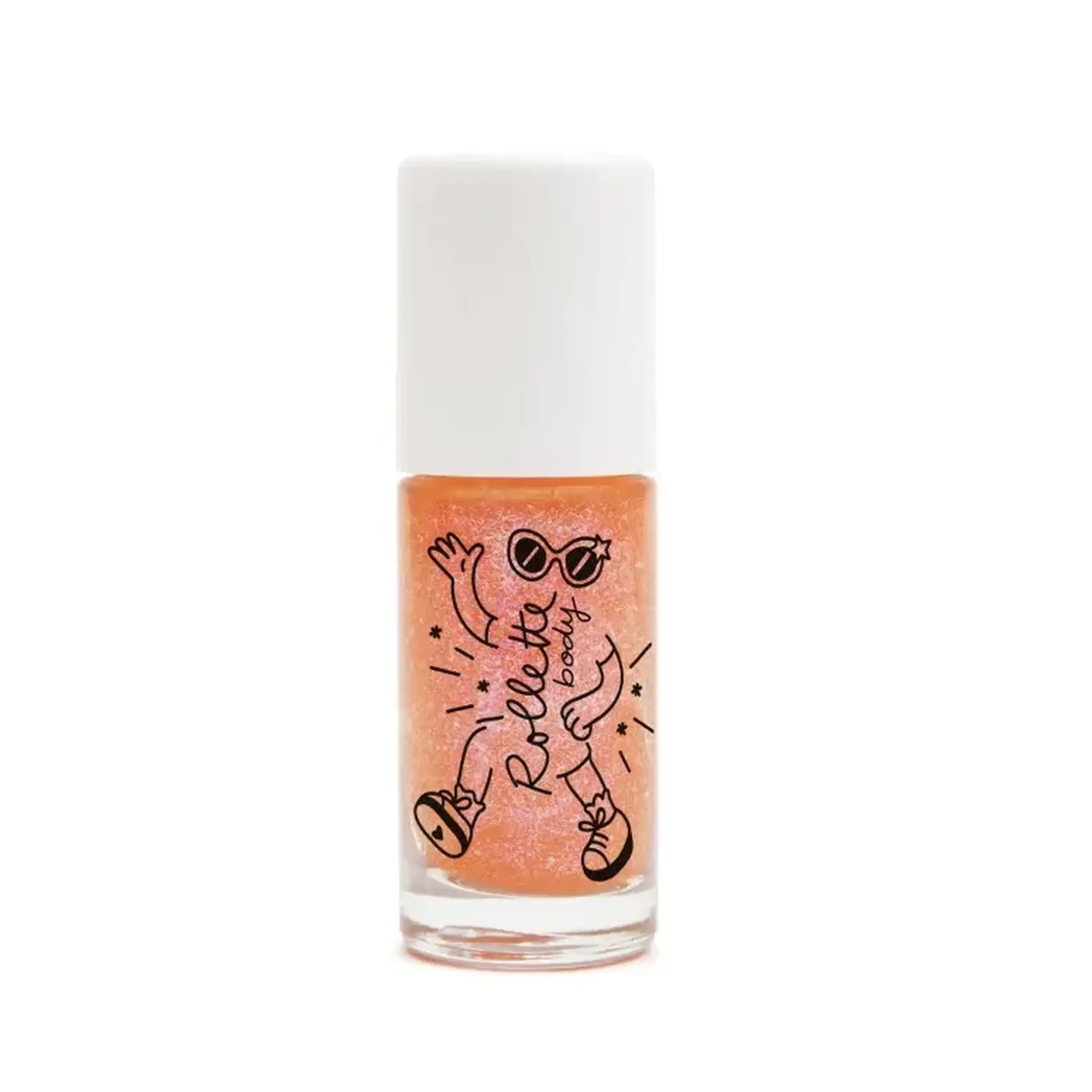 Gel de corp cu sclipici Body Rollette Peach — Nailmatic Kids