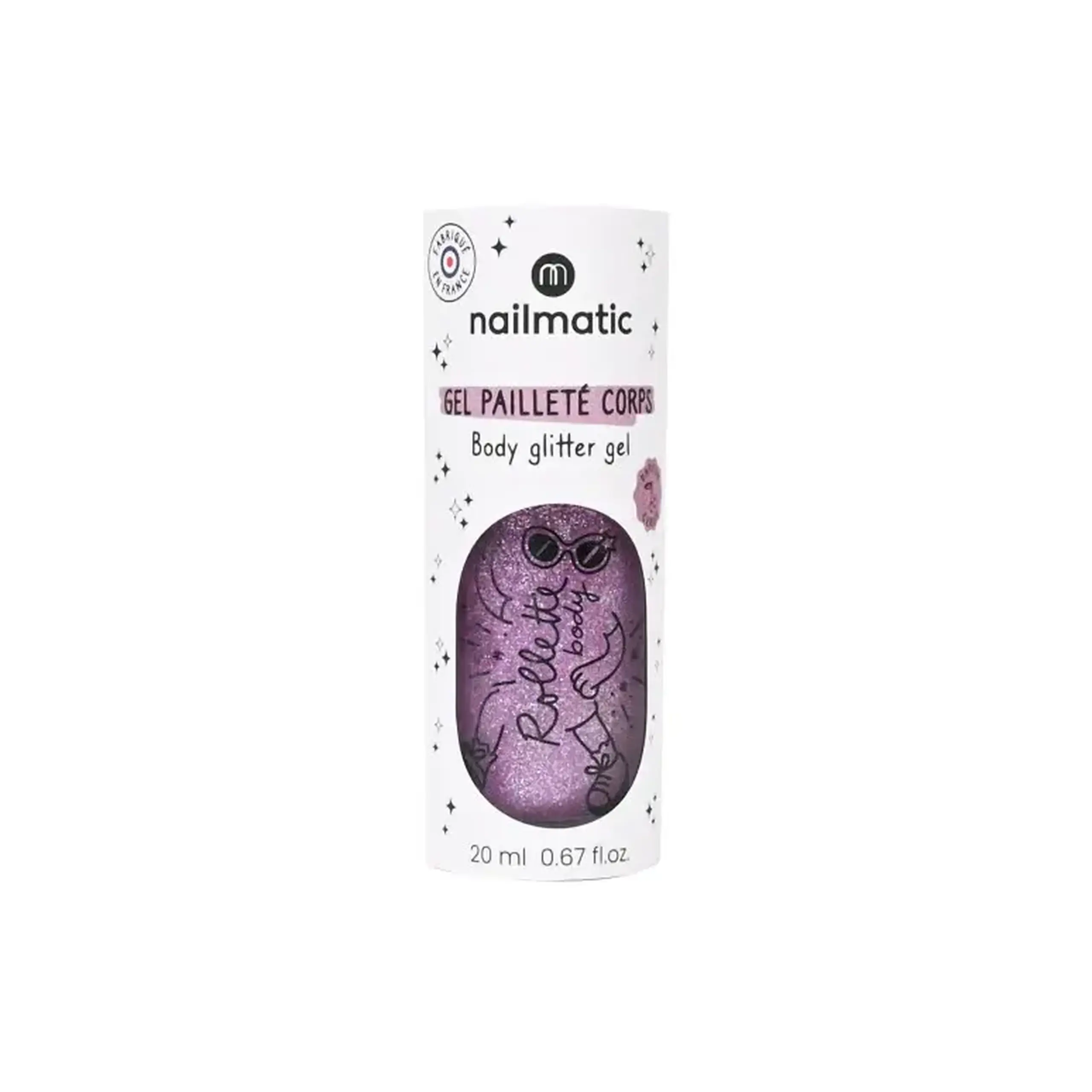 Gel de corp cu sclipici Body Rollette Cherry — Nailmatic Kids