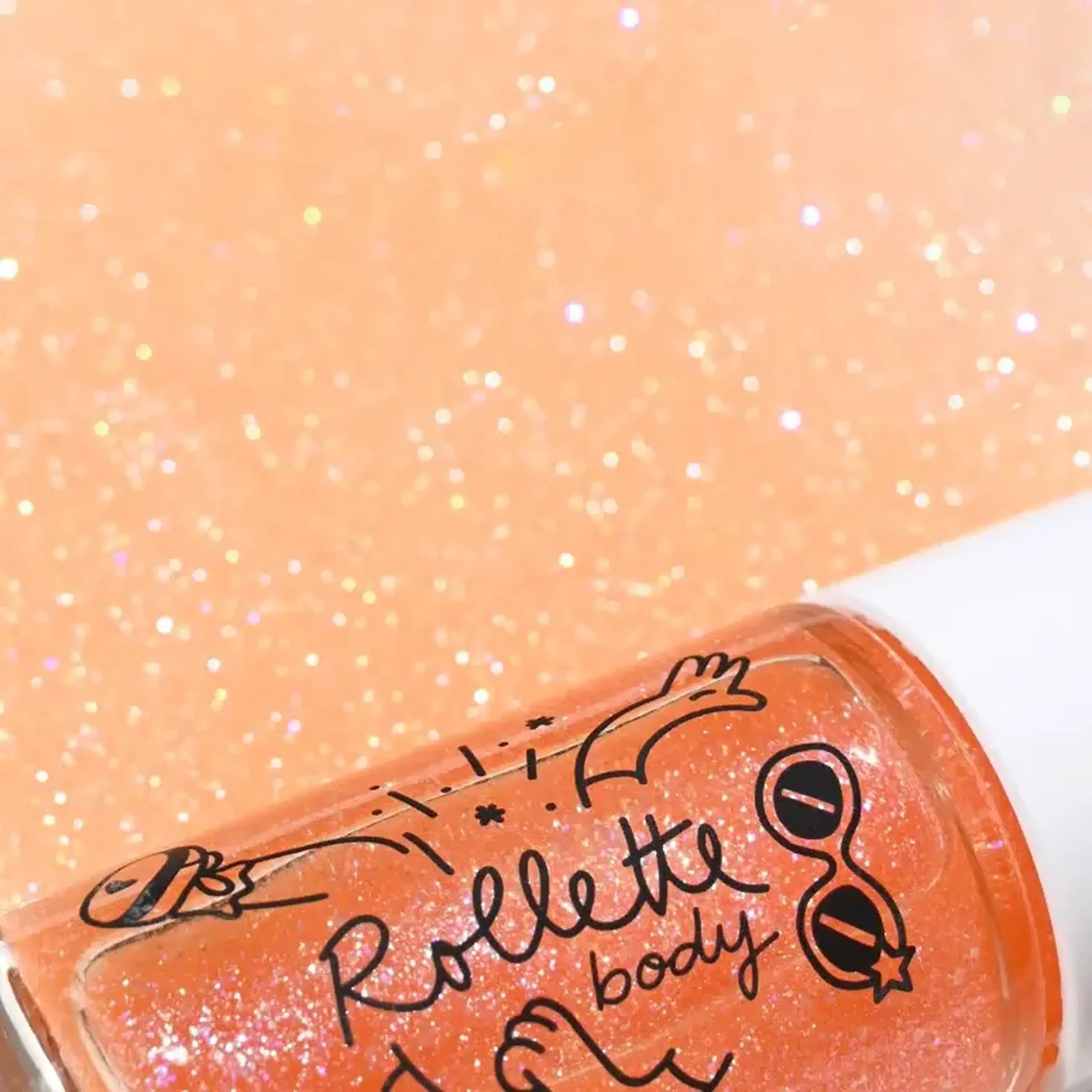 Gel de corp cu sclipici Body Rollette Peach — Nailmatic Kids
