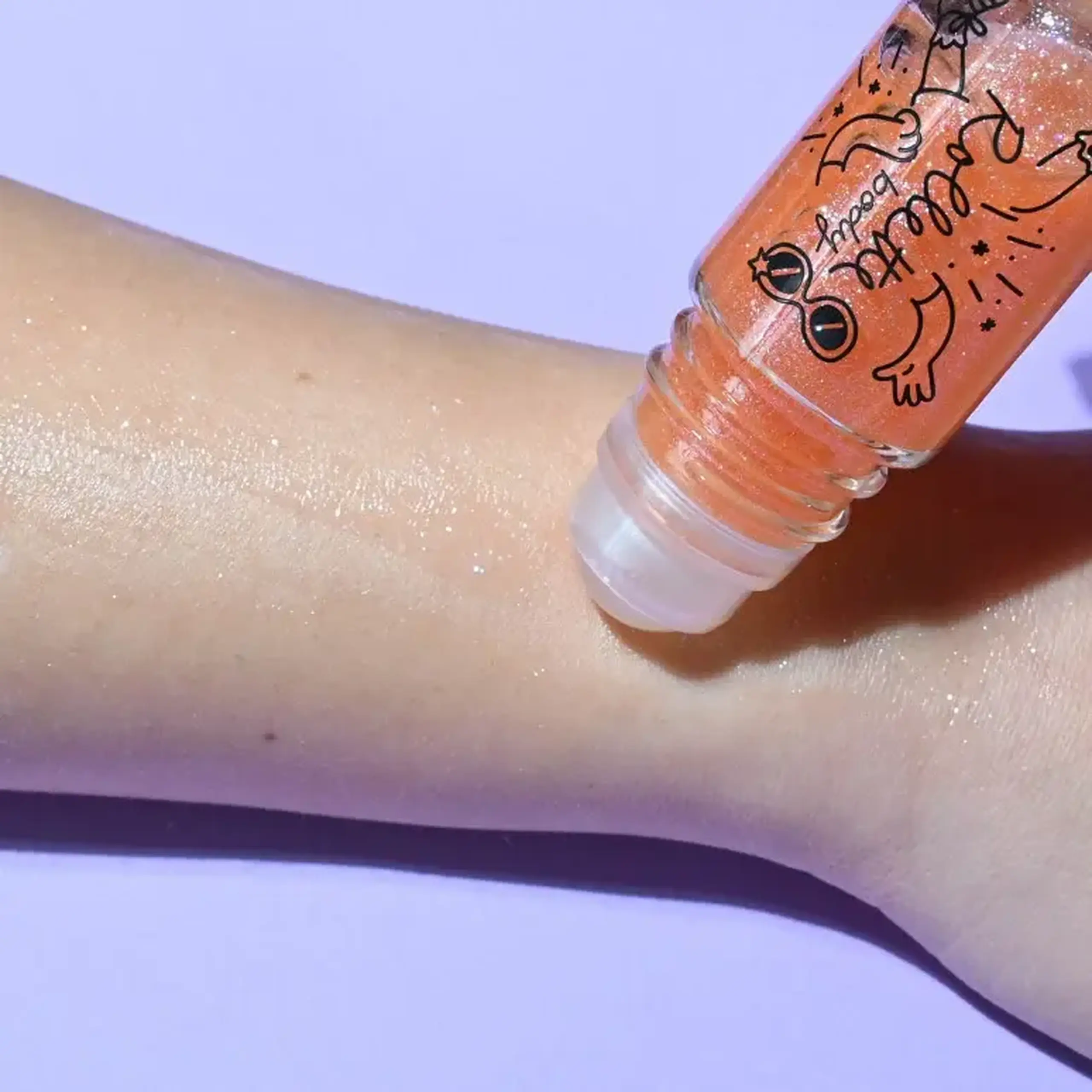 Gel de corp cu sclipici Body Rollette Peach — Nailmatic Kids