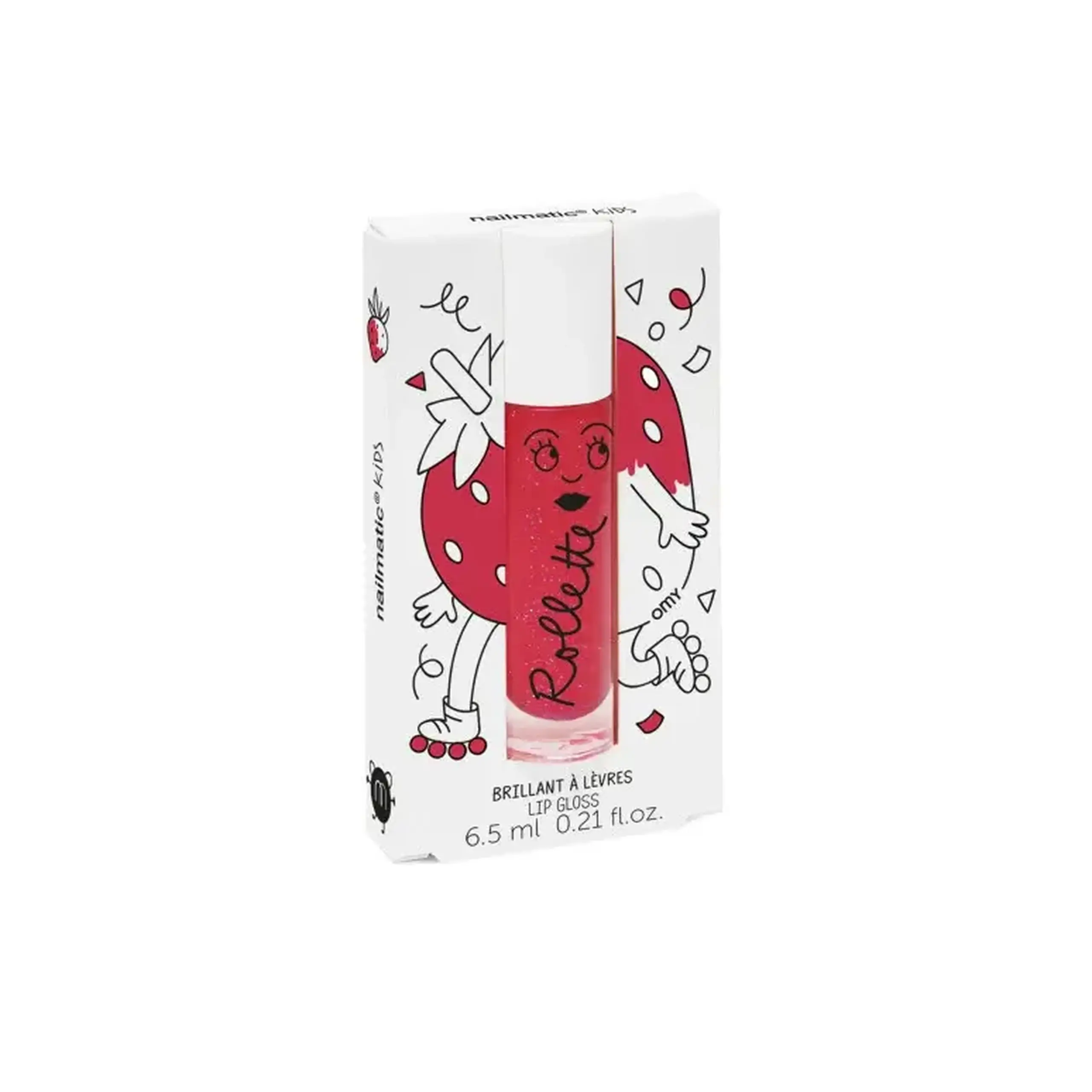 Luciu de buze pentru copii Rollette Căpșuni — Nailmatic