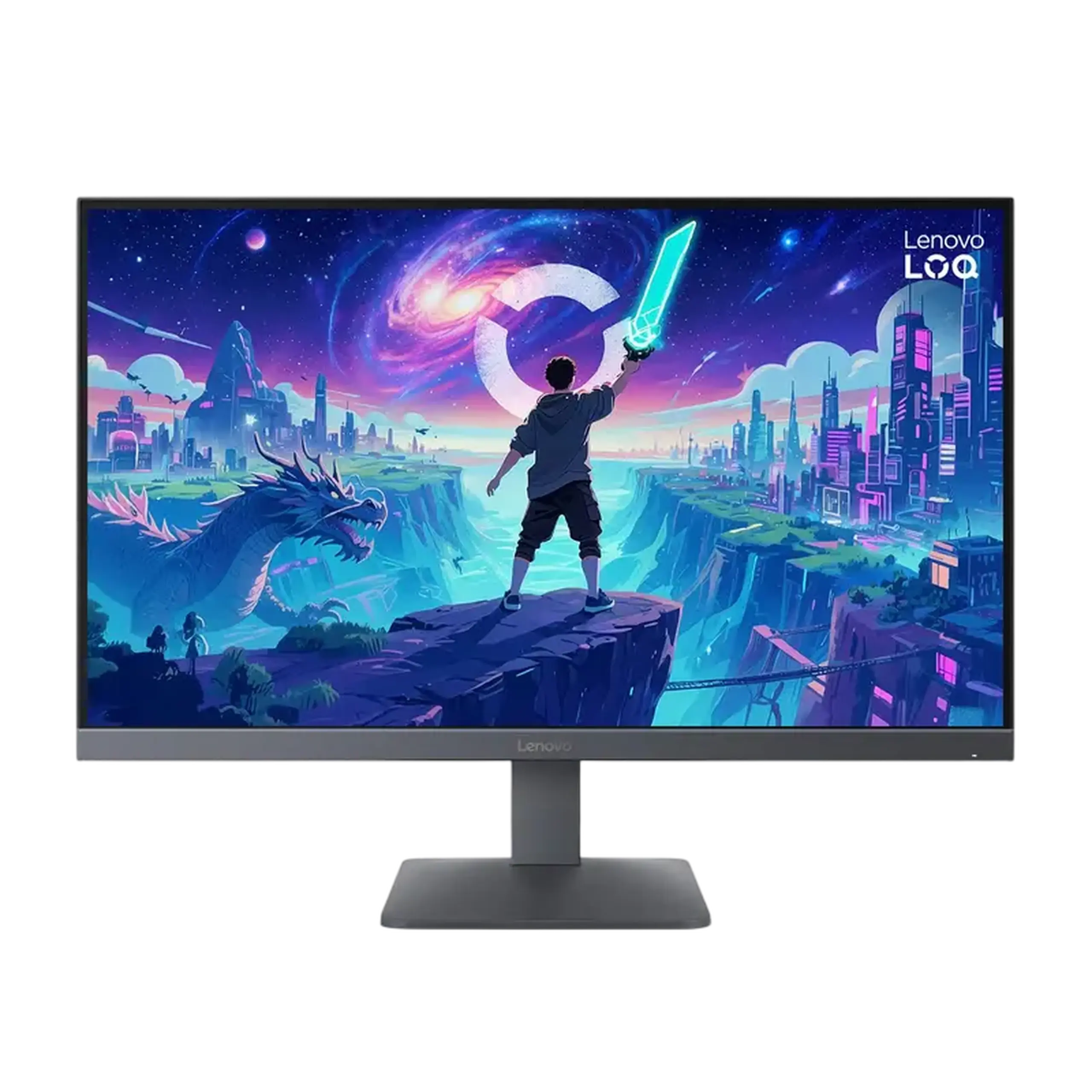27" Monitor Gaming Lenovo LOQ 27Q-10, IPS 2560x1440 WQHD, Lunar Grey