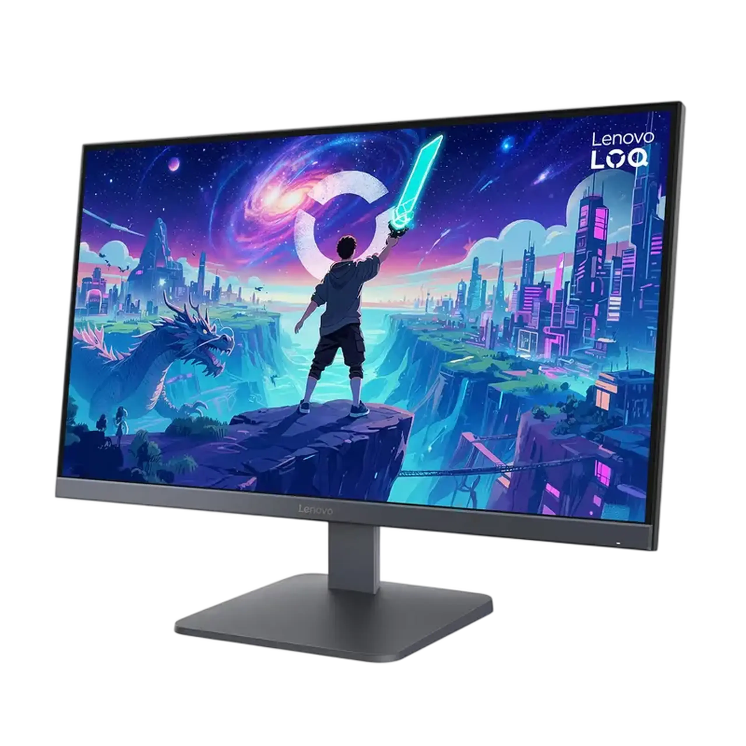 27" Monitor Gaming Lenovo LOQ 27Q-10, IPS 2560x1440 WQHD, Lunar Grey