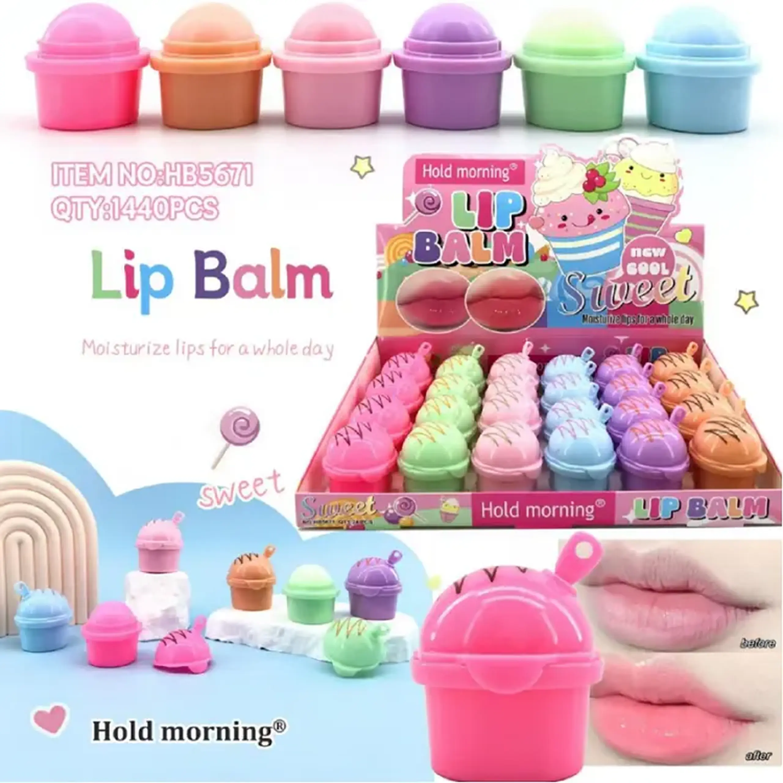 Set cosmetica ruj (24 buc)