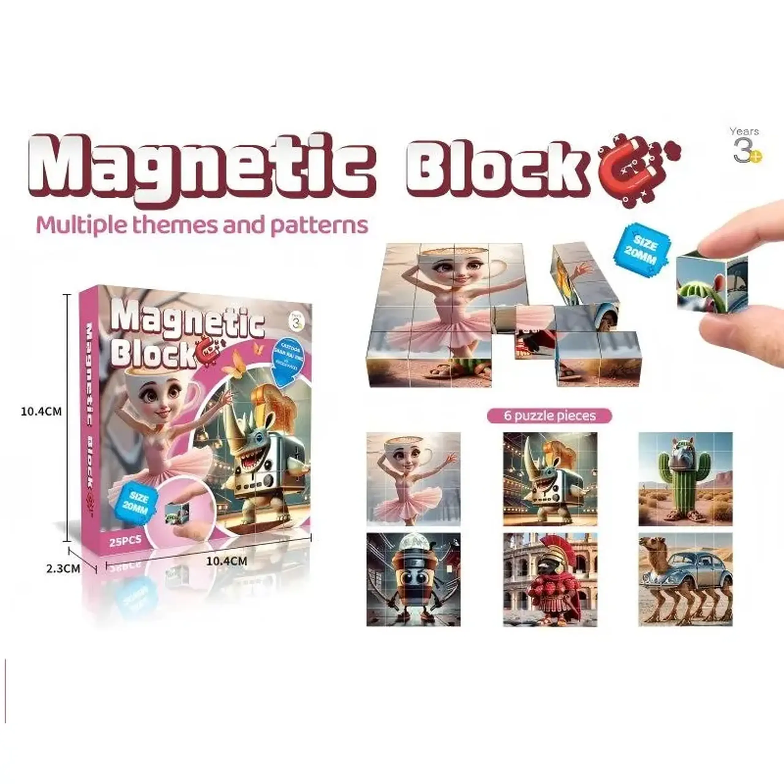 Set constructor magnetic (25 pcs)