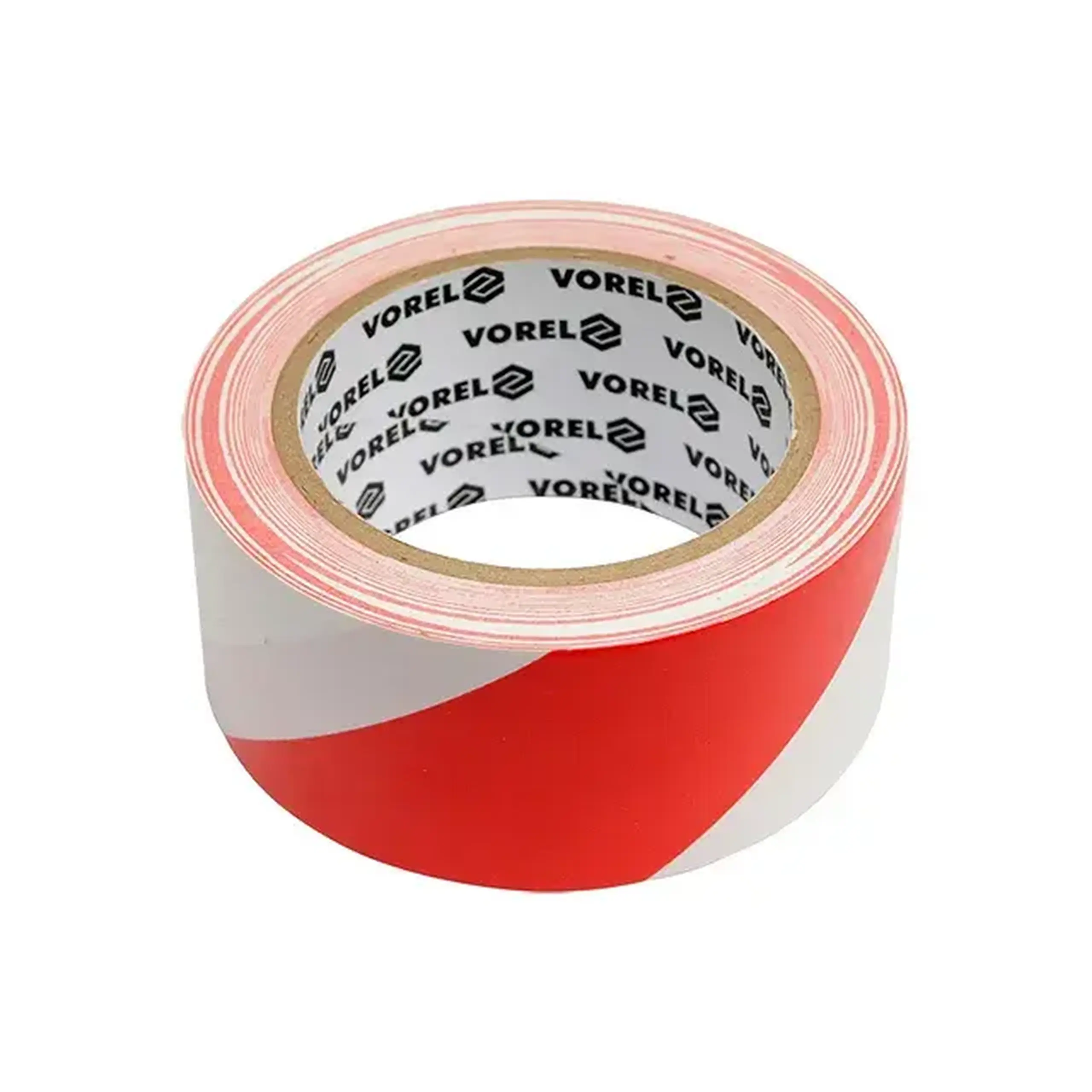 Bandă de avertizare 48 mm x 33 m Alb/Roșu Vorel