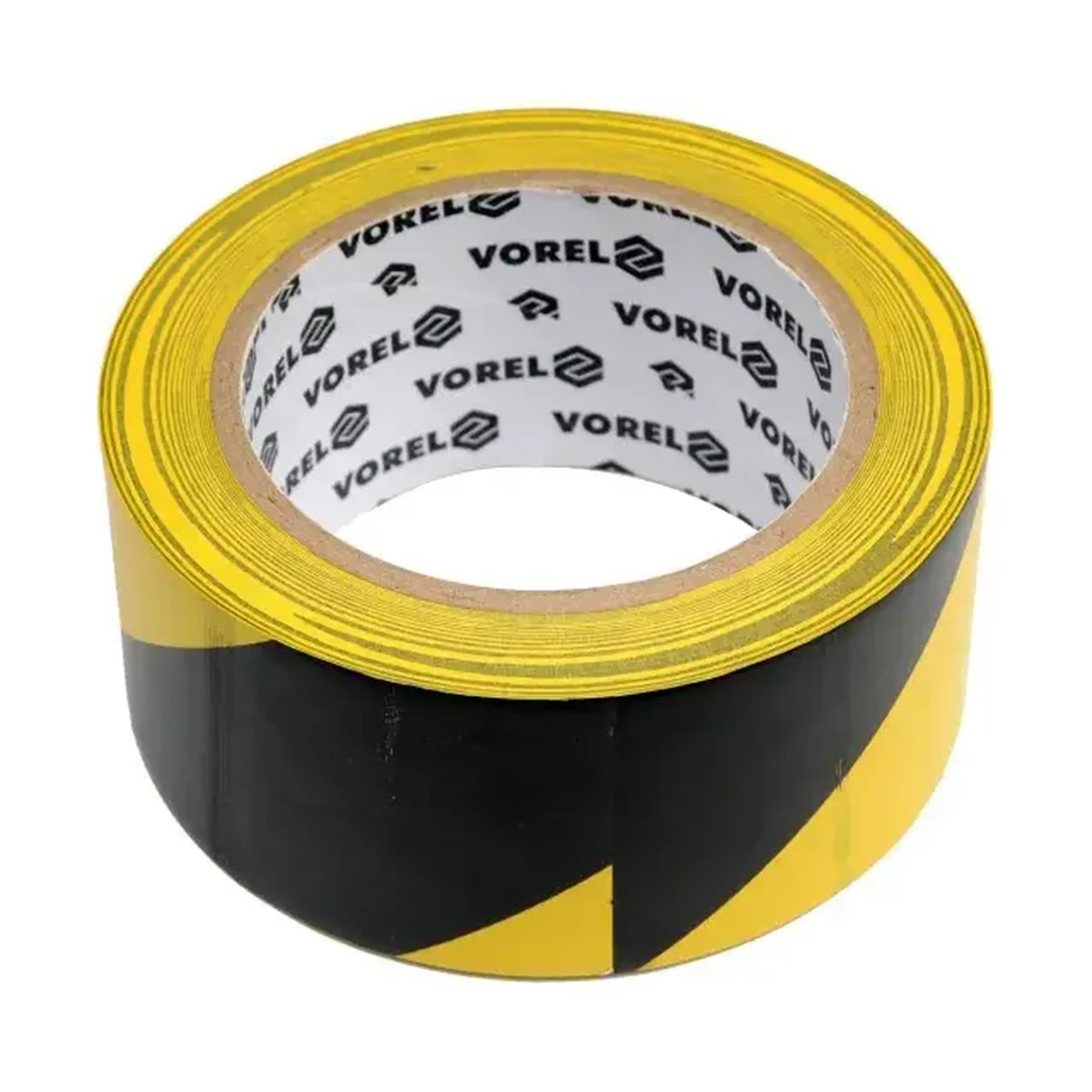 Bandă de avertizare 48 mm x 33 m Galben/Negru Vorel