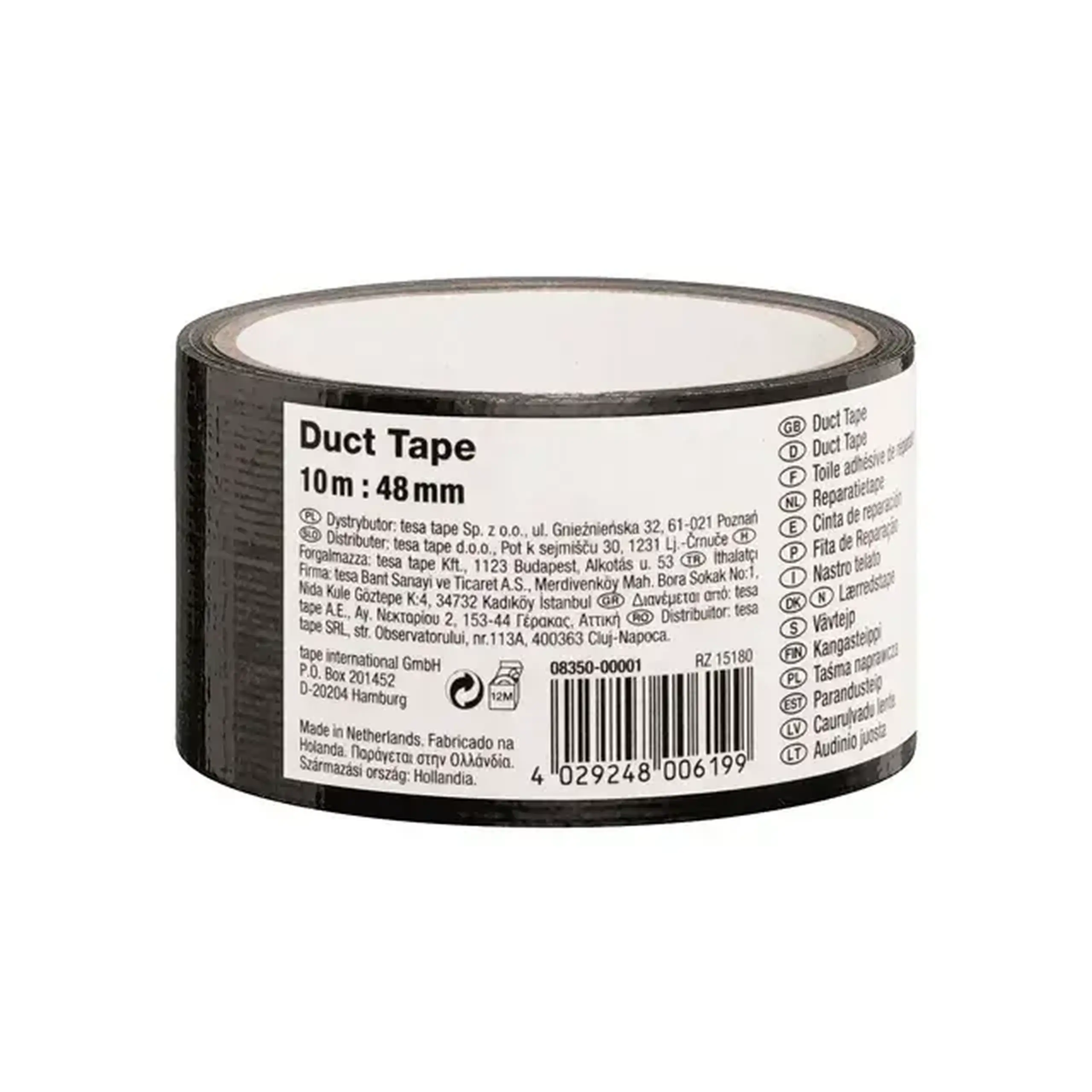 Bandă adezivă Tesa 48 mm x 10 m negru