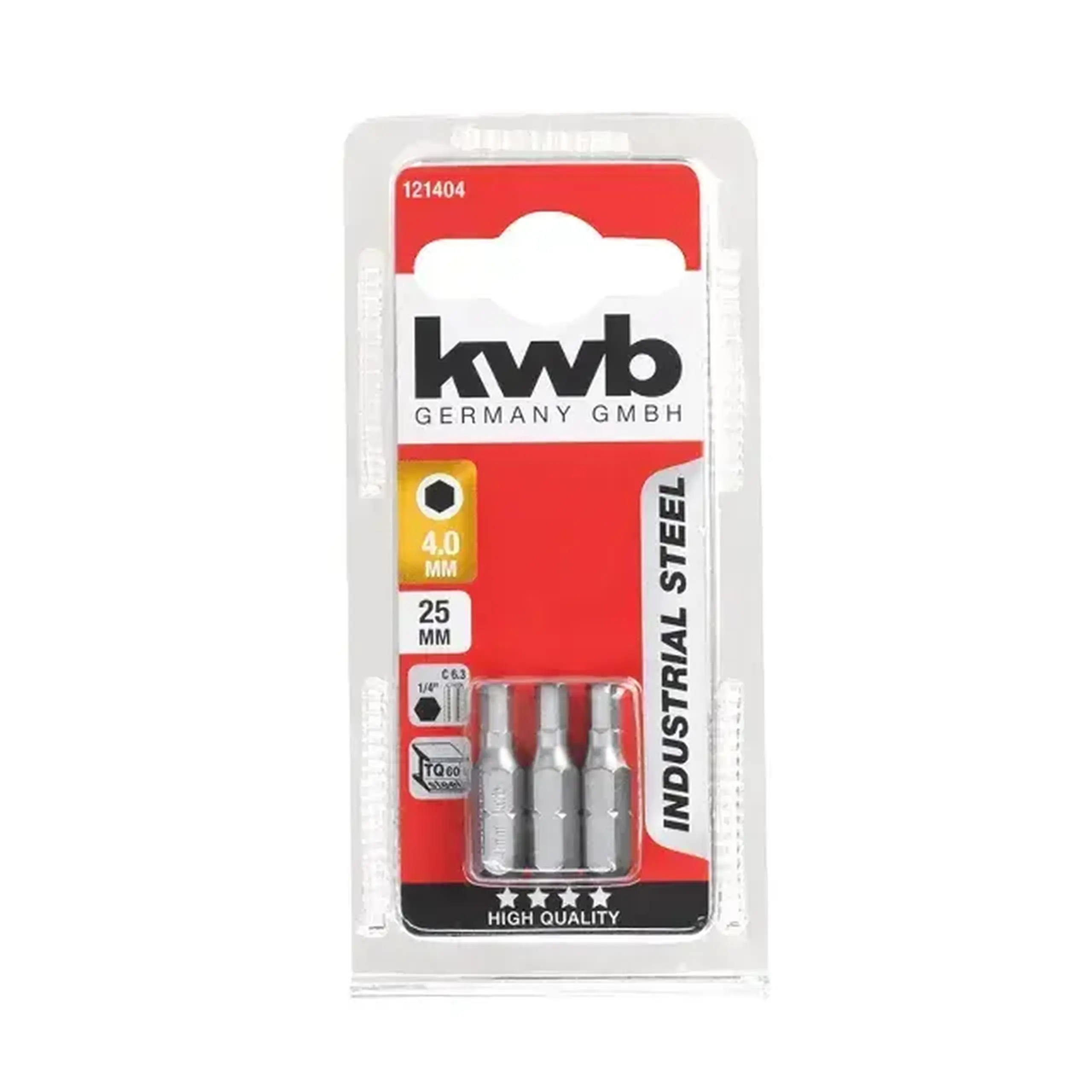 Set biți 3 buc. HEX5 1/4" 25 mm KWB