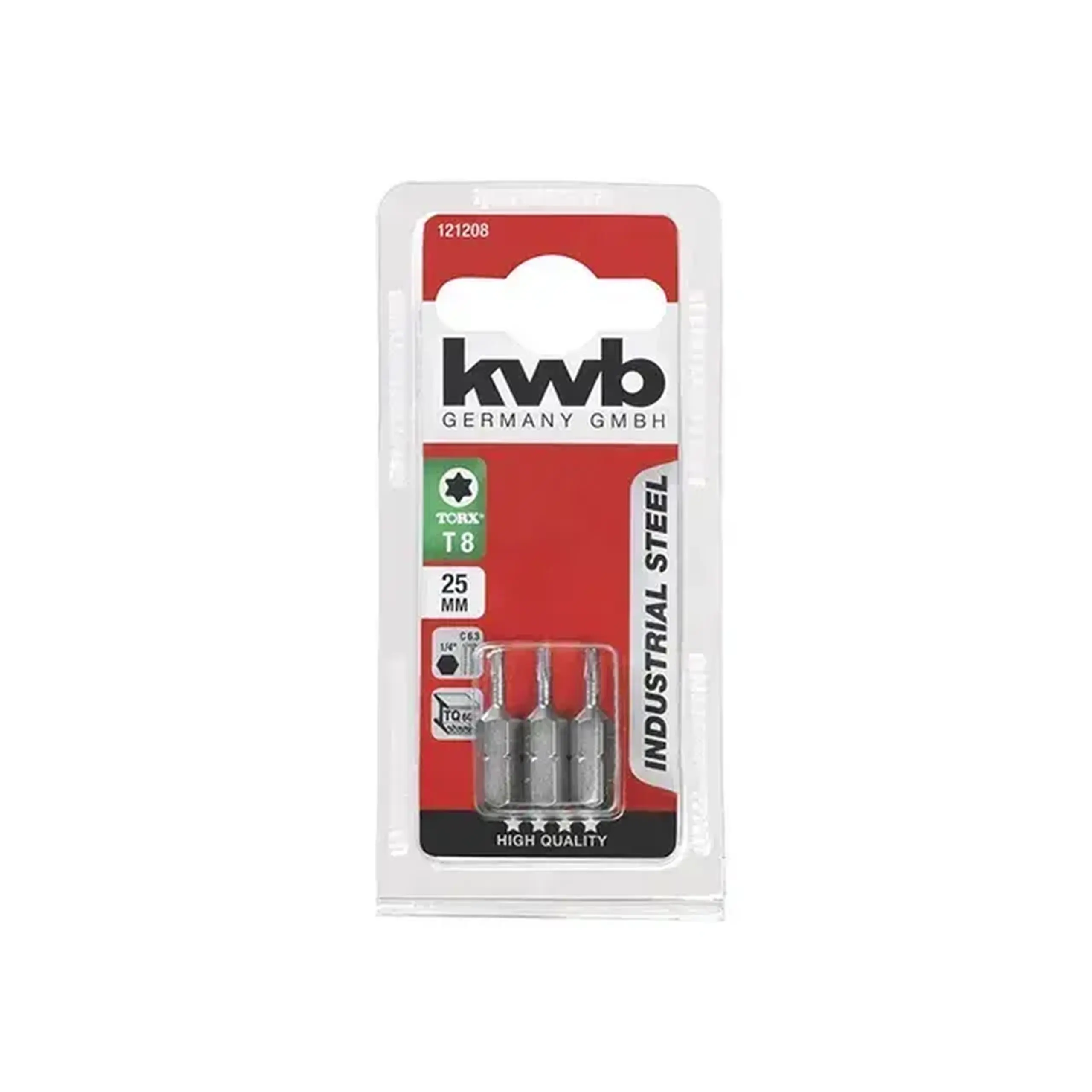 Set biți 3 buc. TX8 1/4" 25 mm KWB