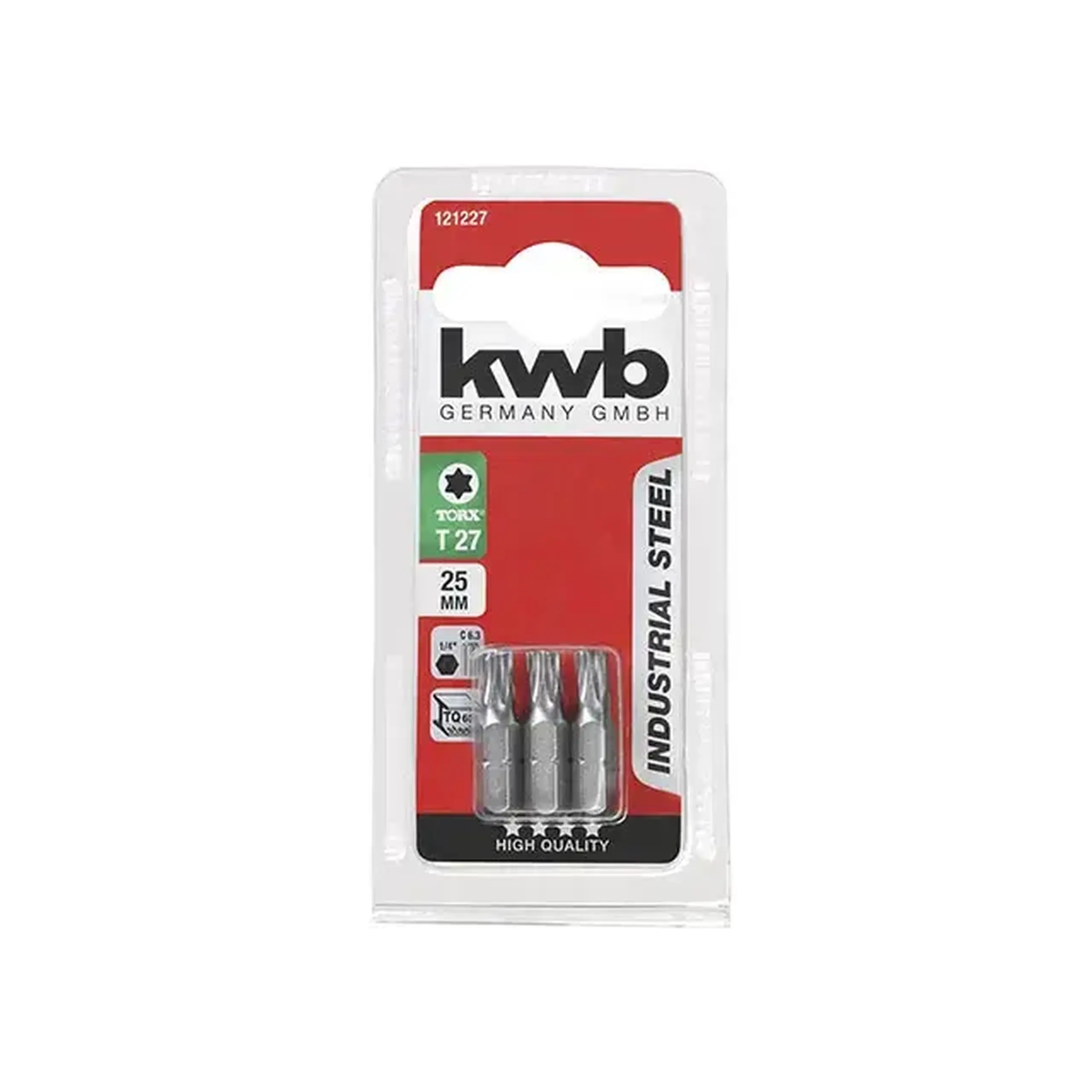Set biți 3 buc. TX27 1/4" 25 mm KWB
