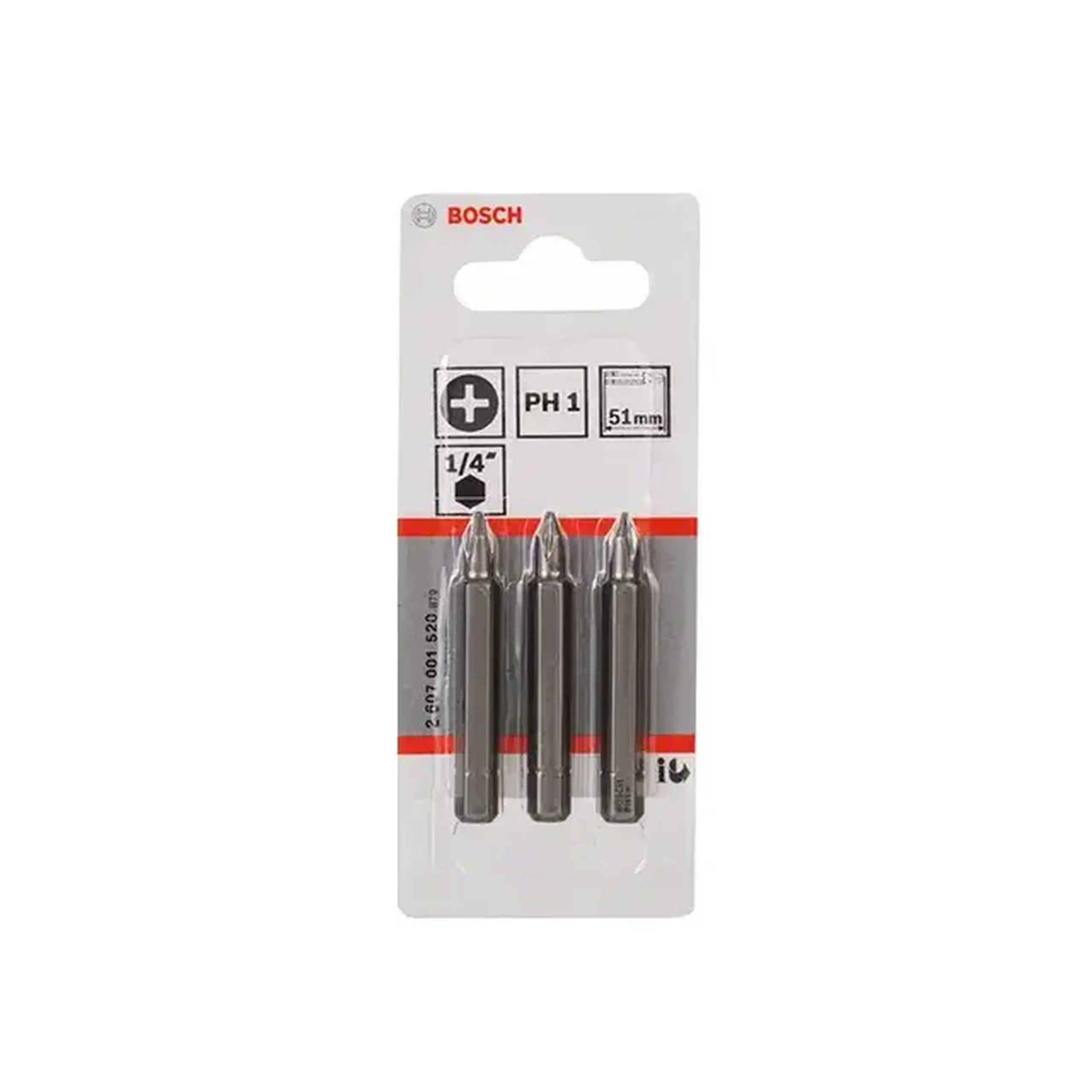Bit 1 buc. PH1 1/4" 49 mm Bosch - Lungime 51 mm