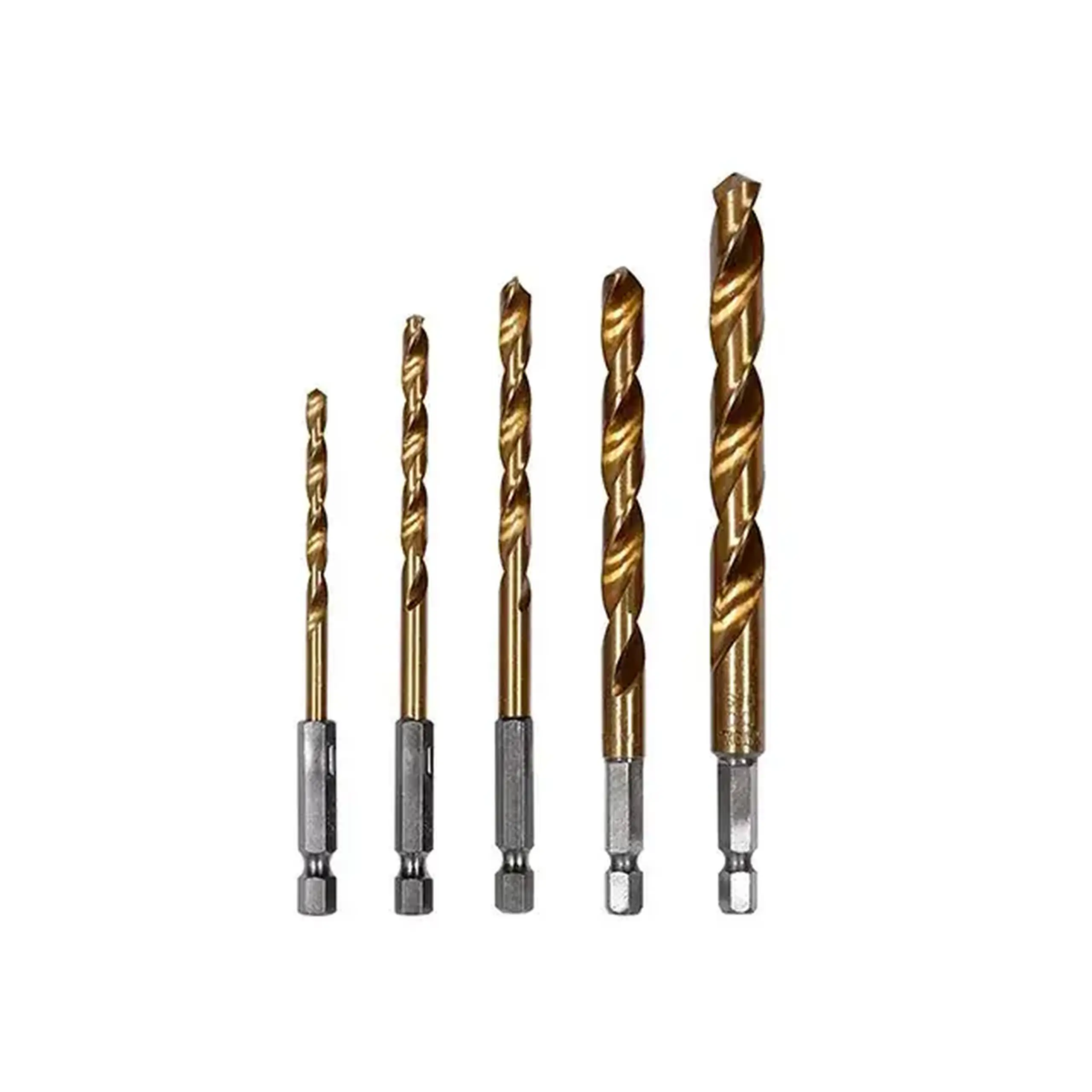 Set burghie 5 buc. pentru metal 4 - 10 mm Oțel HSS Hexagonal Yato