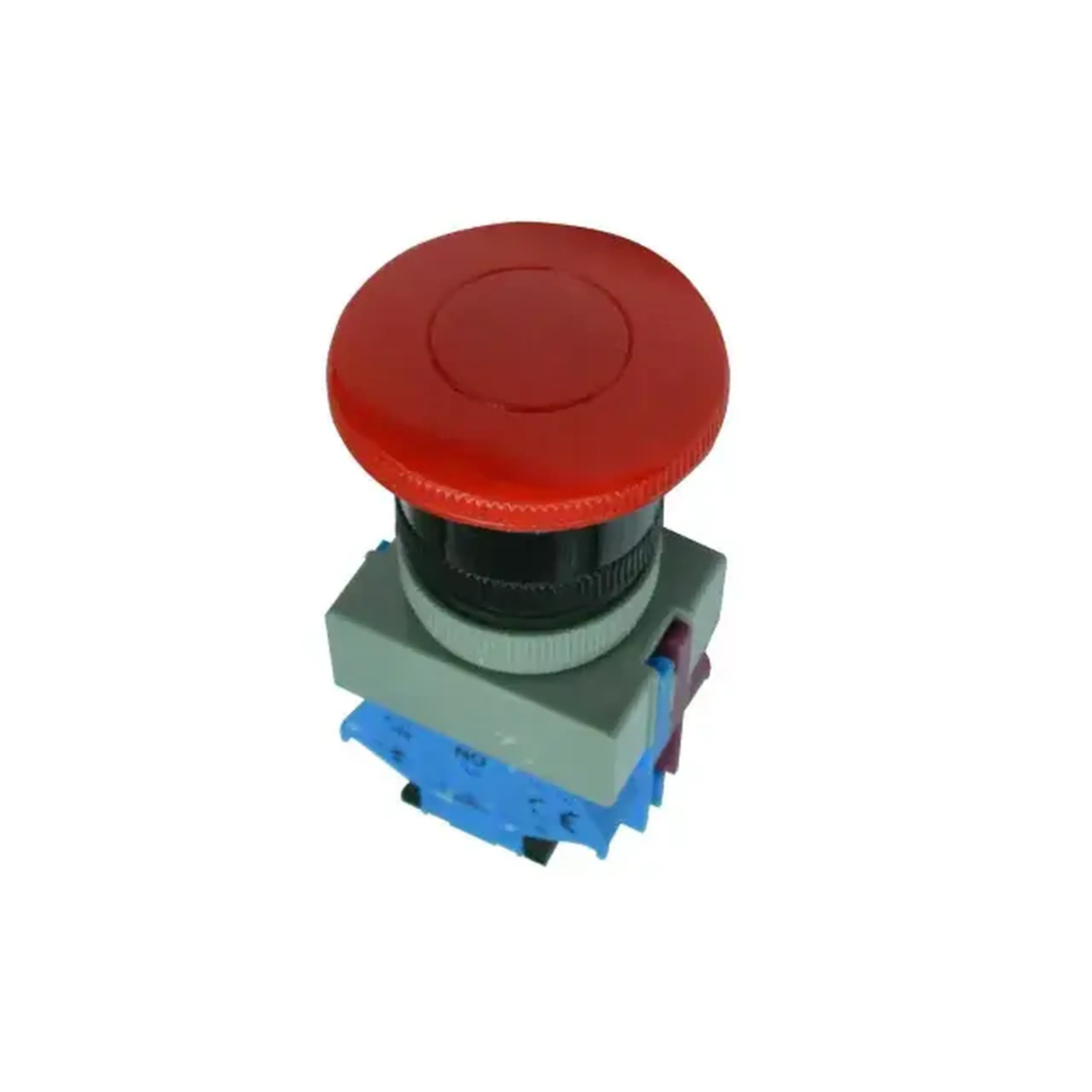 Buton KASAN AE-22 1 NO + 1 NC 220 V 15 A IP40 roșu