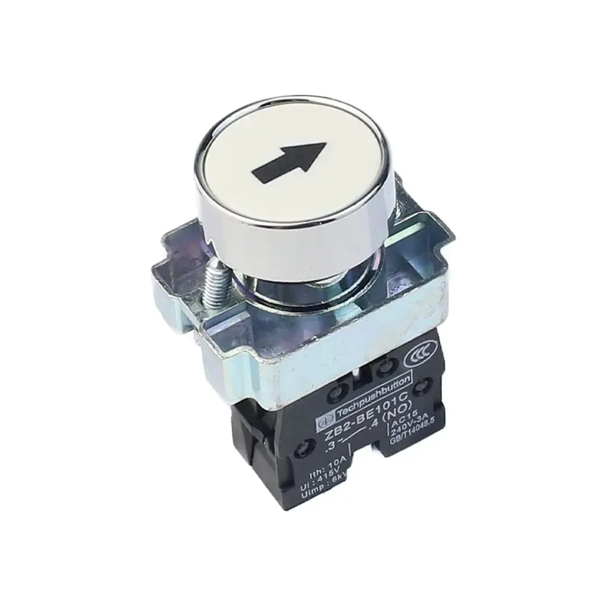 Buton KASAN XB2BA3341 1P 600 V 10 A IP40 alb