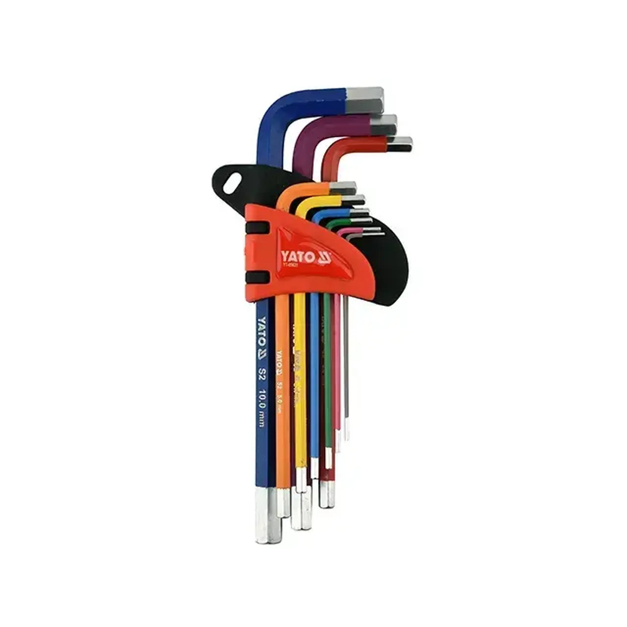 Set chei hexagonale 1.5 - 10 mm 10 un. Yato - Dimensiuni (L x W x H x Ø) 78 - 166 mm