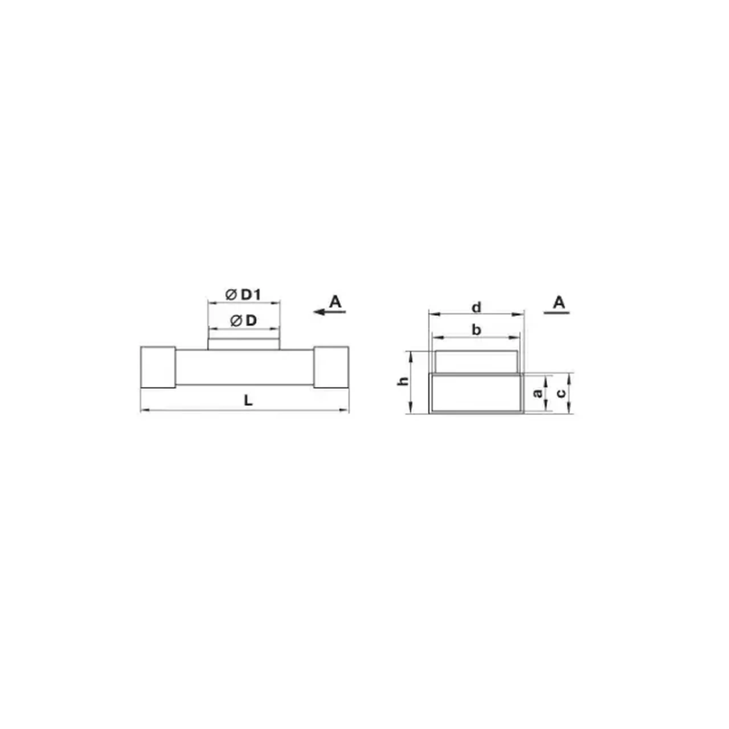 Conector de aeroduct Ventika KP55-6KO 55 x 110 x 100 mm plastic alb