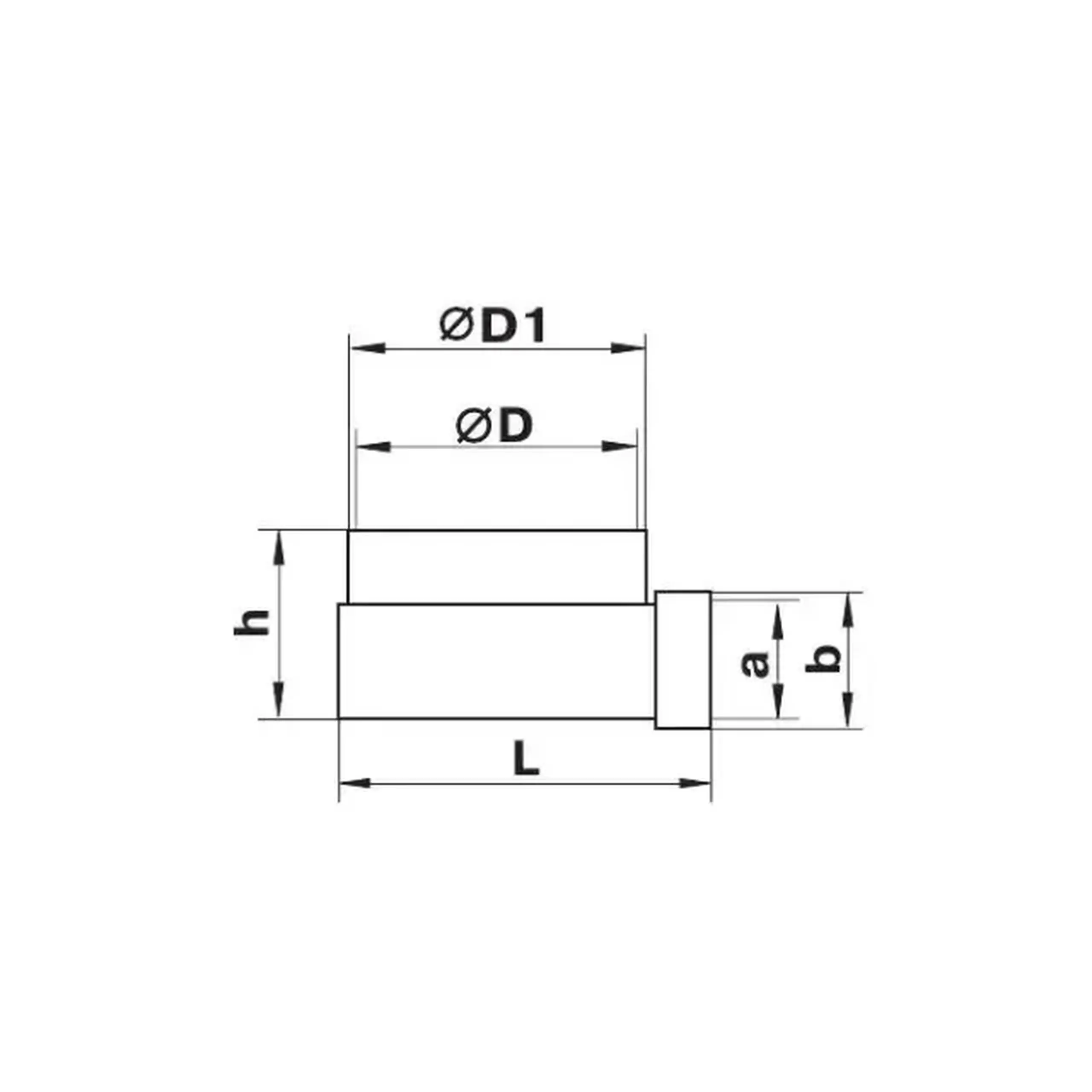 Conector de aeroduct KP60-81 60 x 204 x 125 mm Plastic Alb Ventika