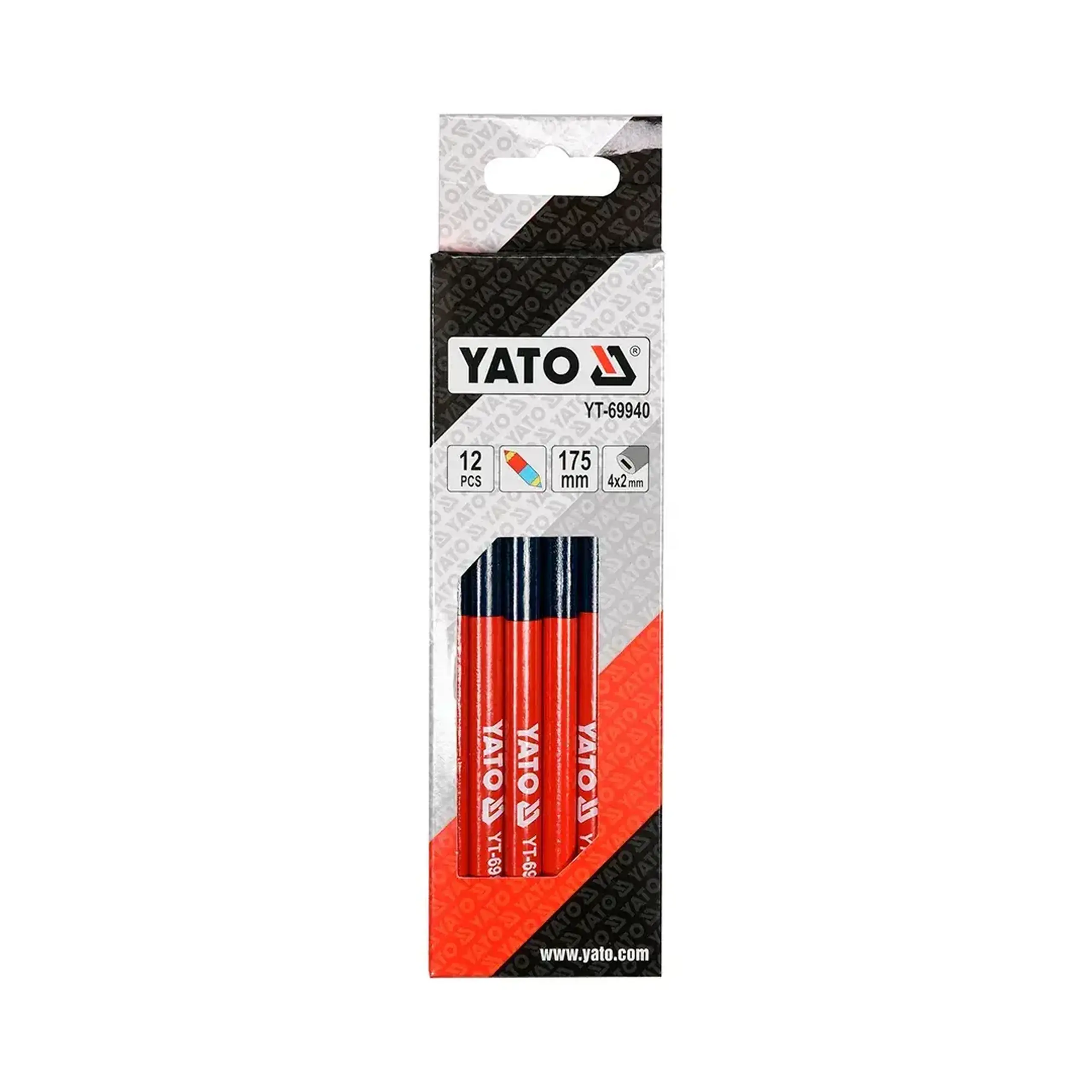 Creion pentru construcție 69940 175 mm Albastru/Roșu Yato