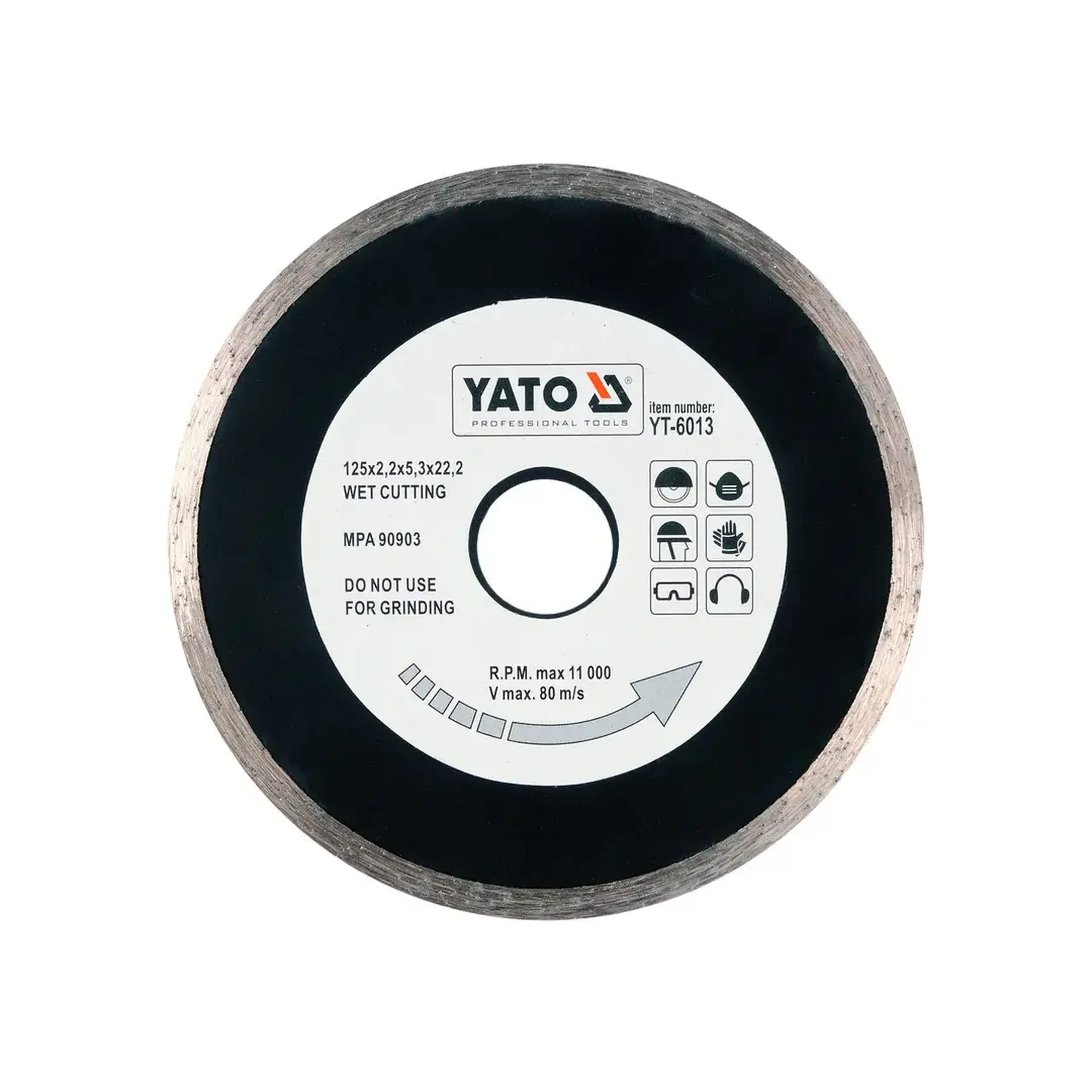 Disc diamantat pentru ceramică 125 * 22.2 mm Yato - Diametru 125 *