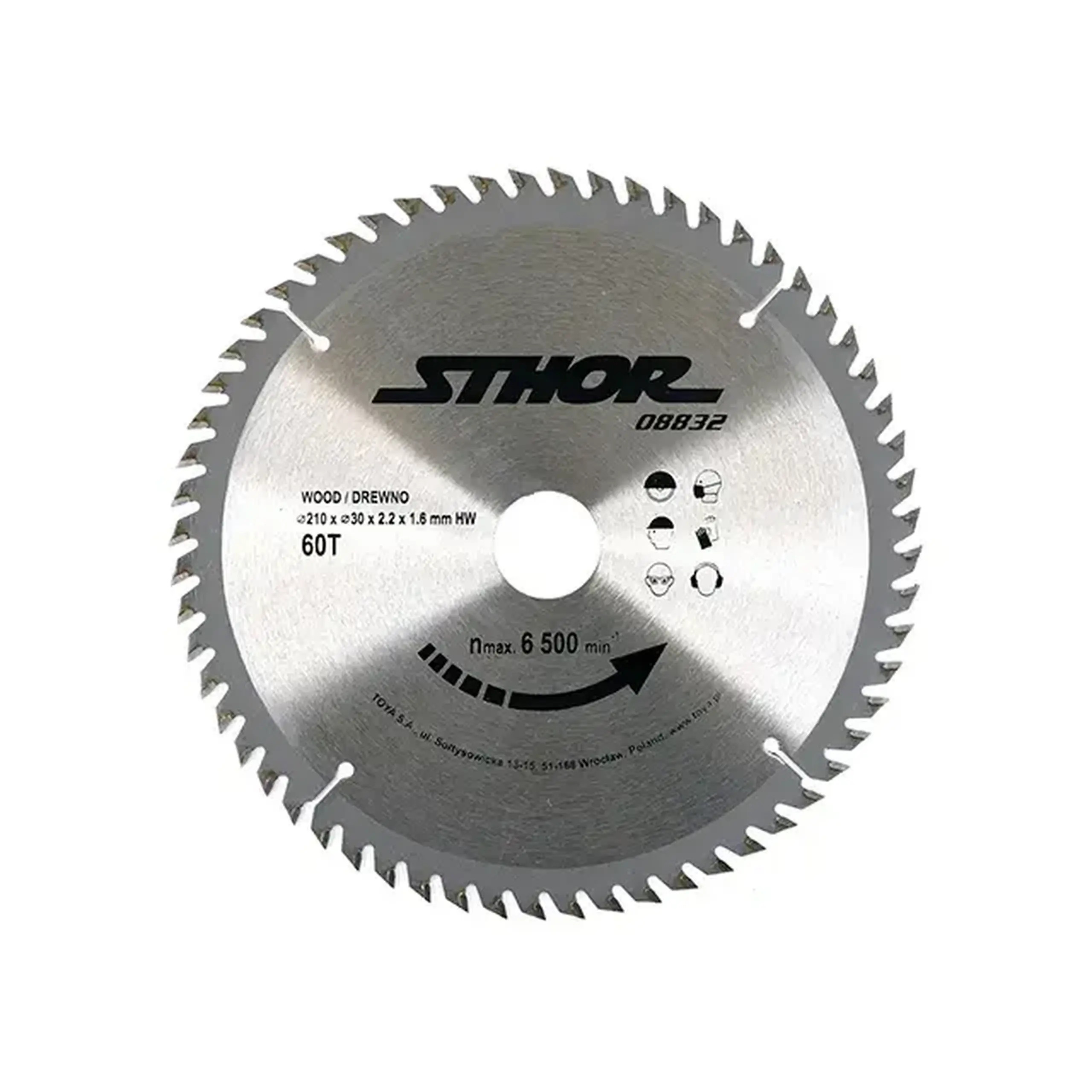 Disc de tăiat lemn 160 * 20 mm Sthor - Numărul de dinți 60