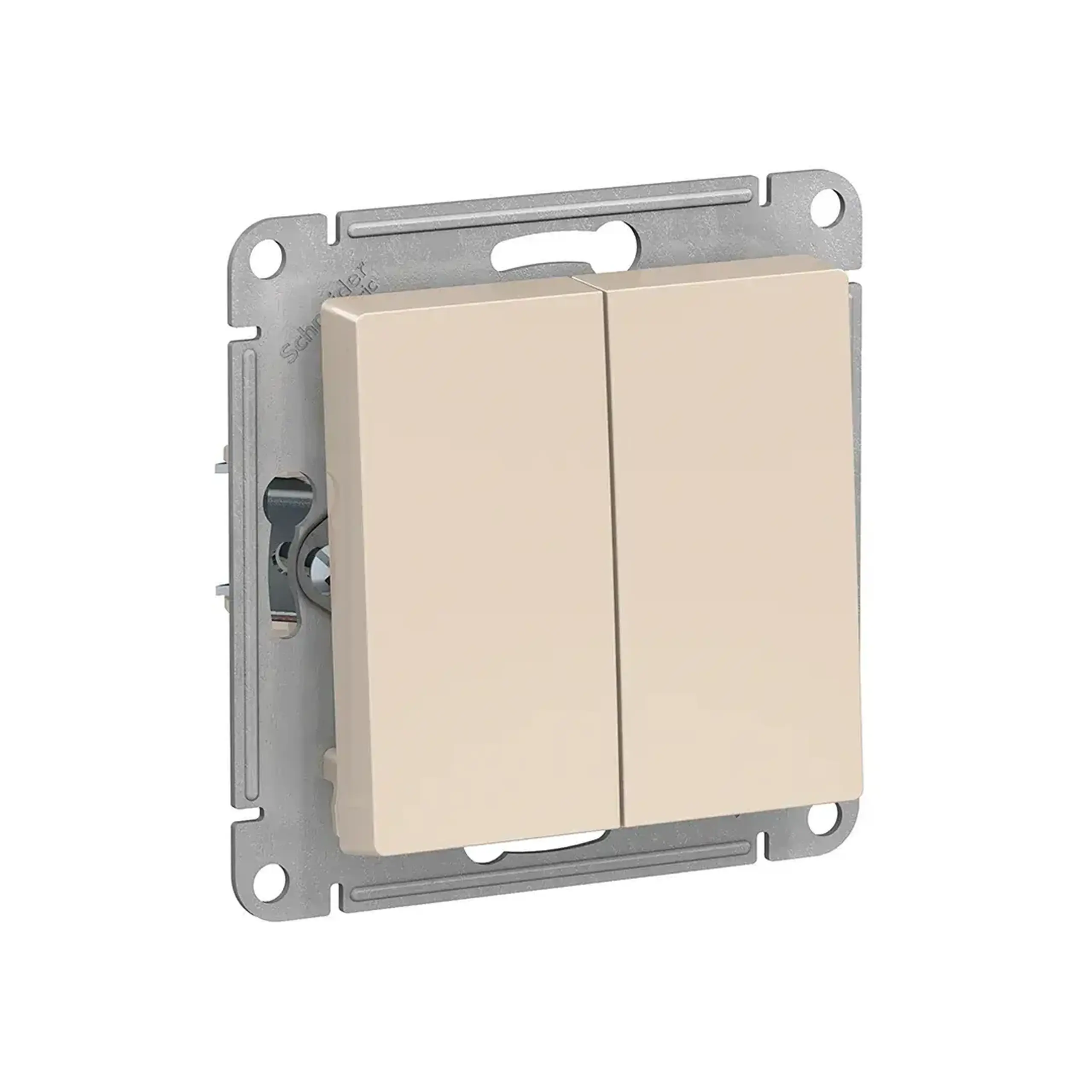Întrerupător dublu atlas Design 10 A 250 V bej Schneider-Electric
