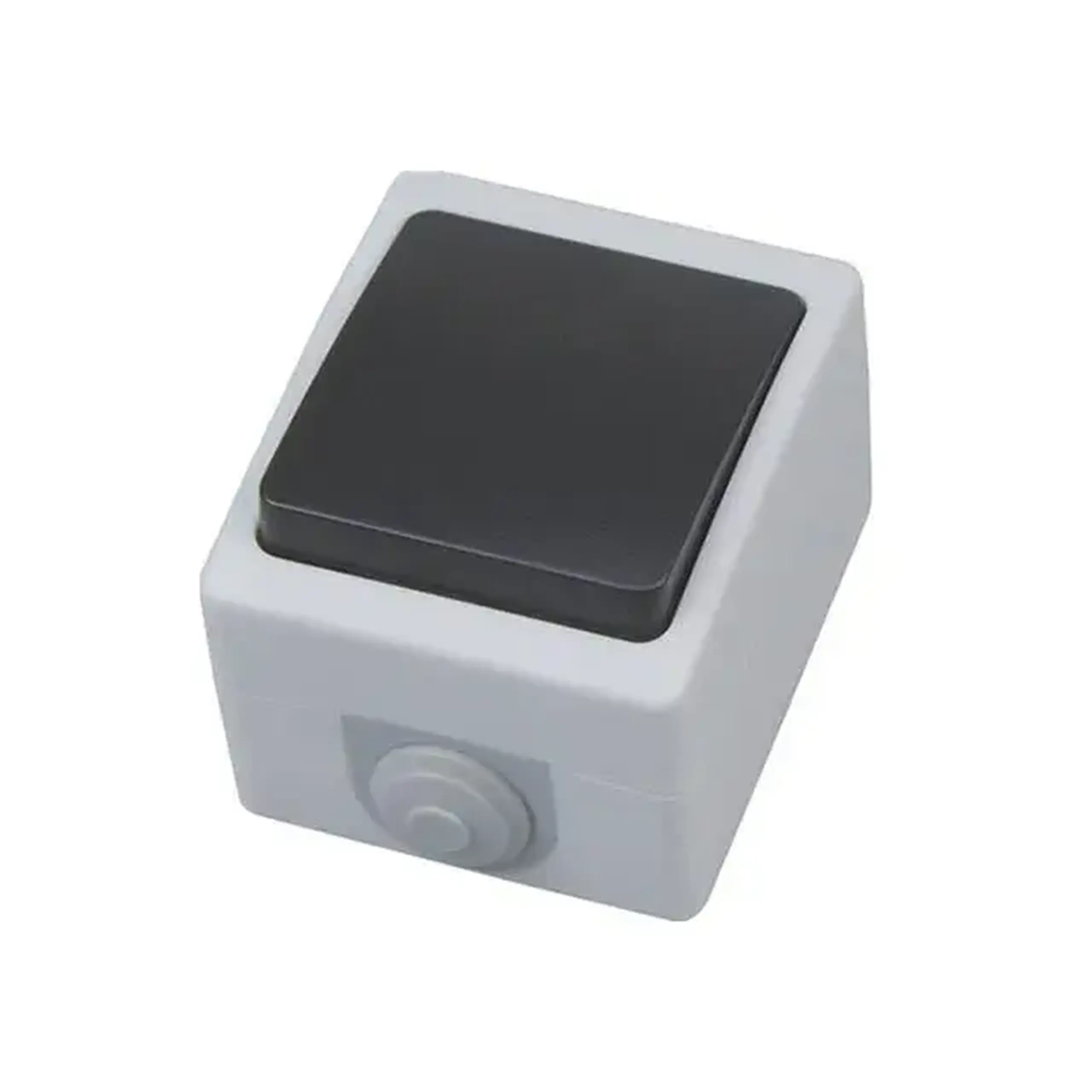 Întrerupător unitar cap-scară ATOM 10 A 250 V negru/Gri Horoz