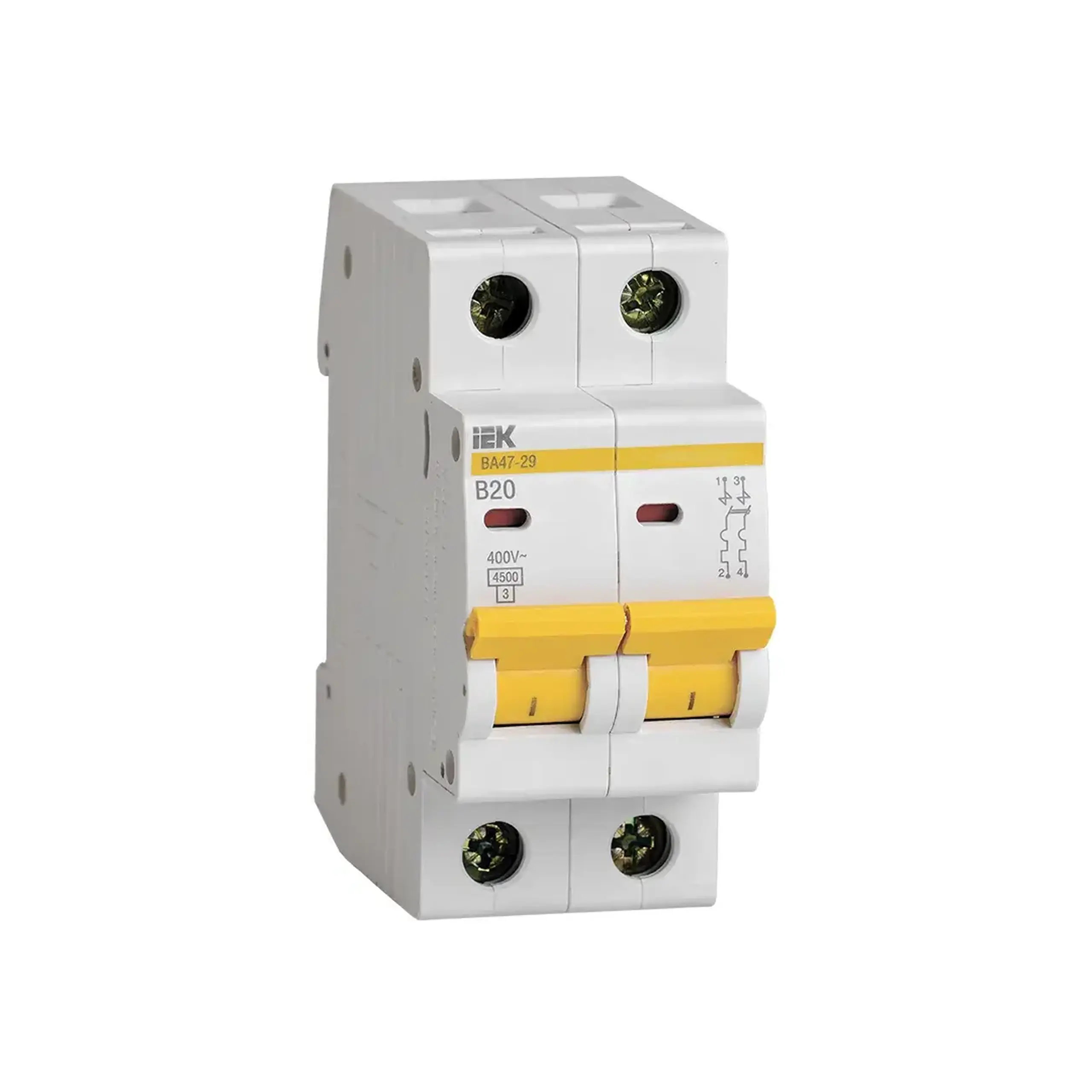 Întreruptor automat IEK VA47-29 1P 2 A 400 V B - 20 A (A) 2P